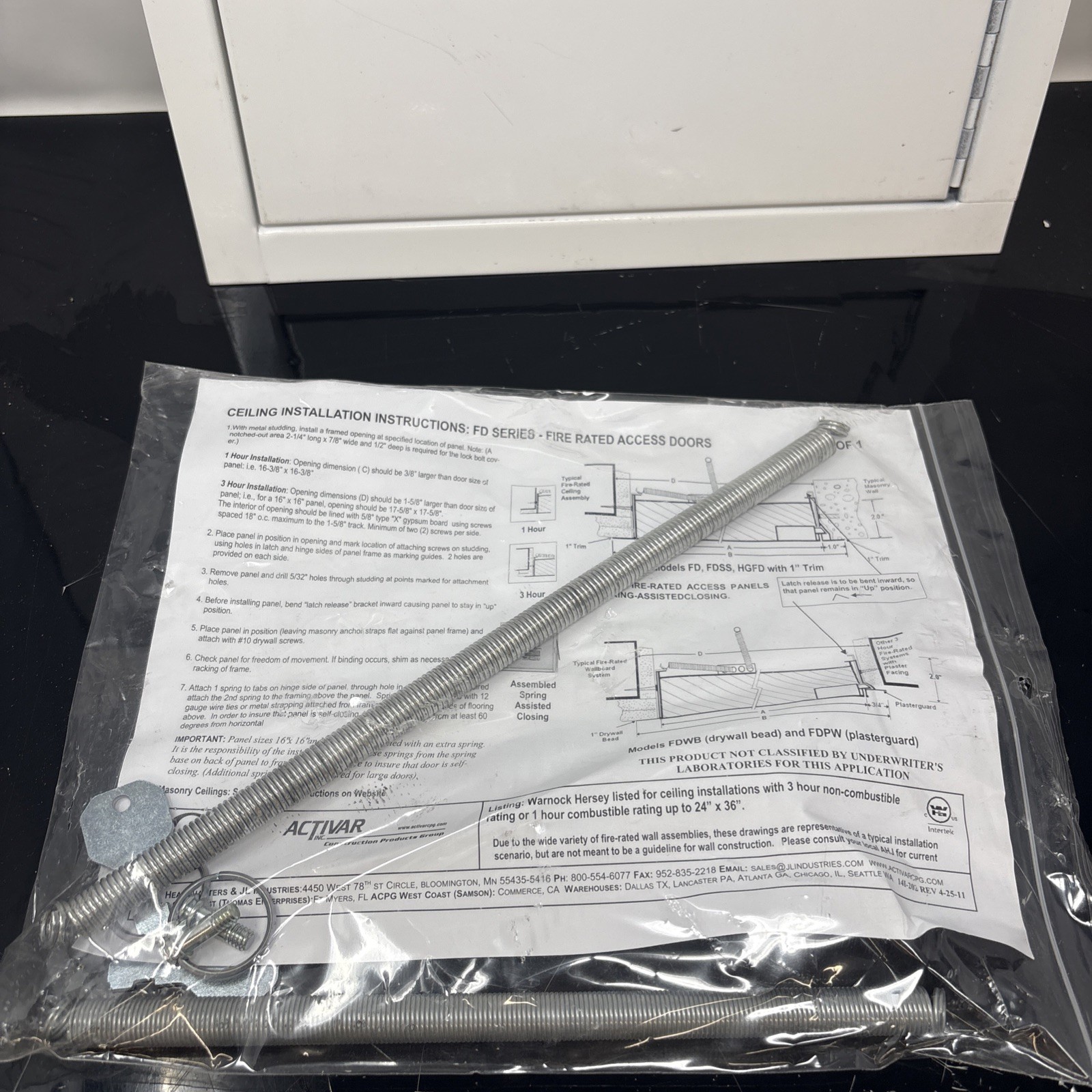 Intertek Access Frame Access Door Fire Door Assembly 01912 10″x10″x2.5″