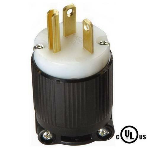 OCSParts 5-20P Grounding Plug, 20A 125V AC, 2 Pole 3 Wire, cUL Listed, NEMA 5-20