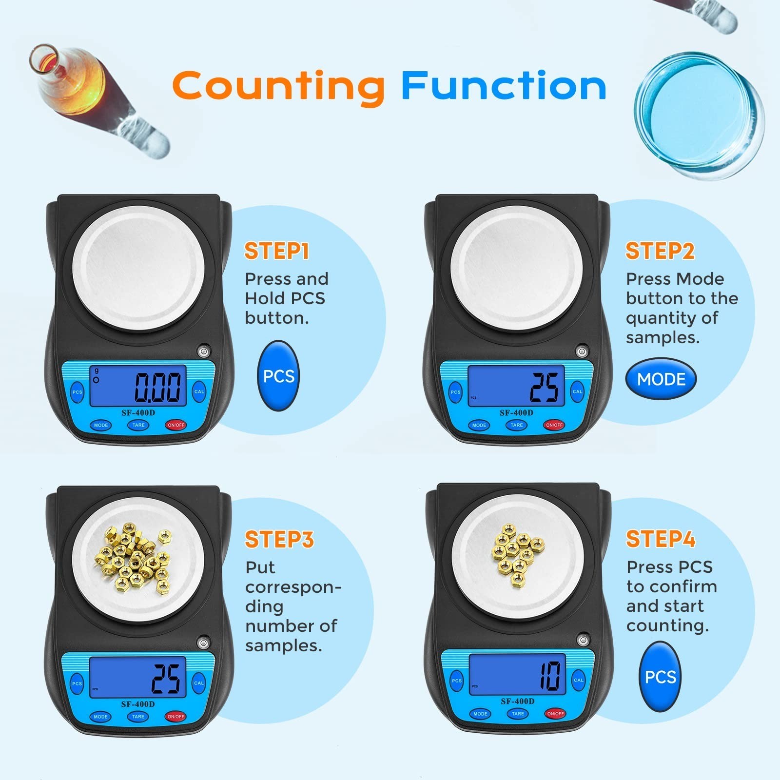 Bonvoisin Digital Lab Scale 600g x 0.01g Precision Electronic Balance