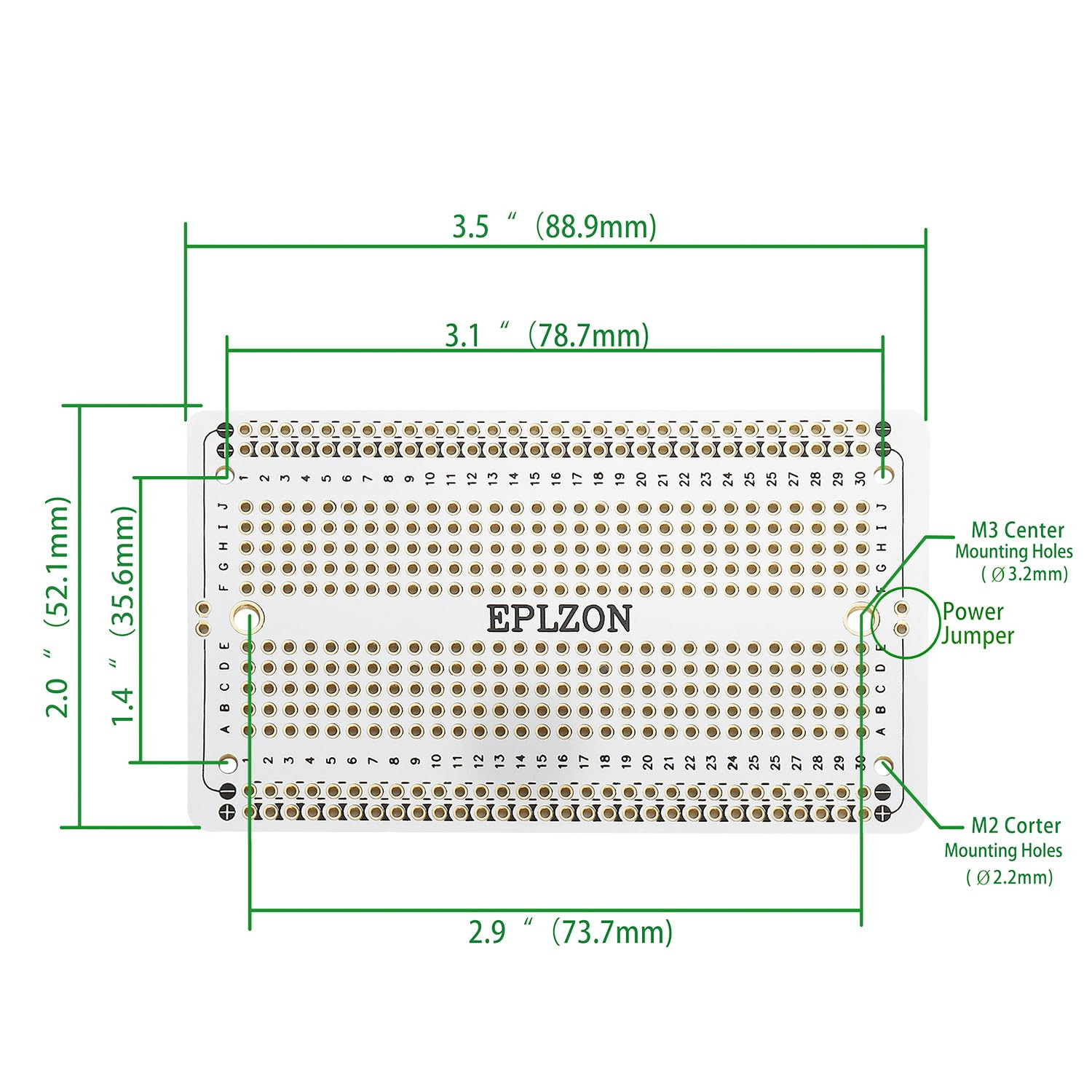 Solderable Breadboard PCB Board Gold-Plated Solder Breadboard for DIY Electro…