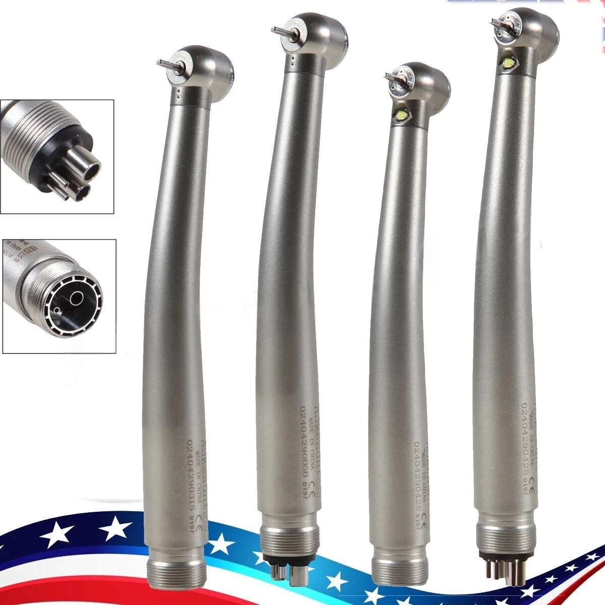 Dental High Speed Handpiece with LED/without LED Air Turbine 2/4 Holes Drill USA