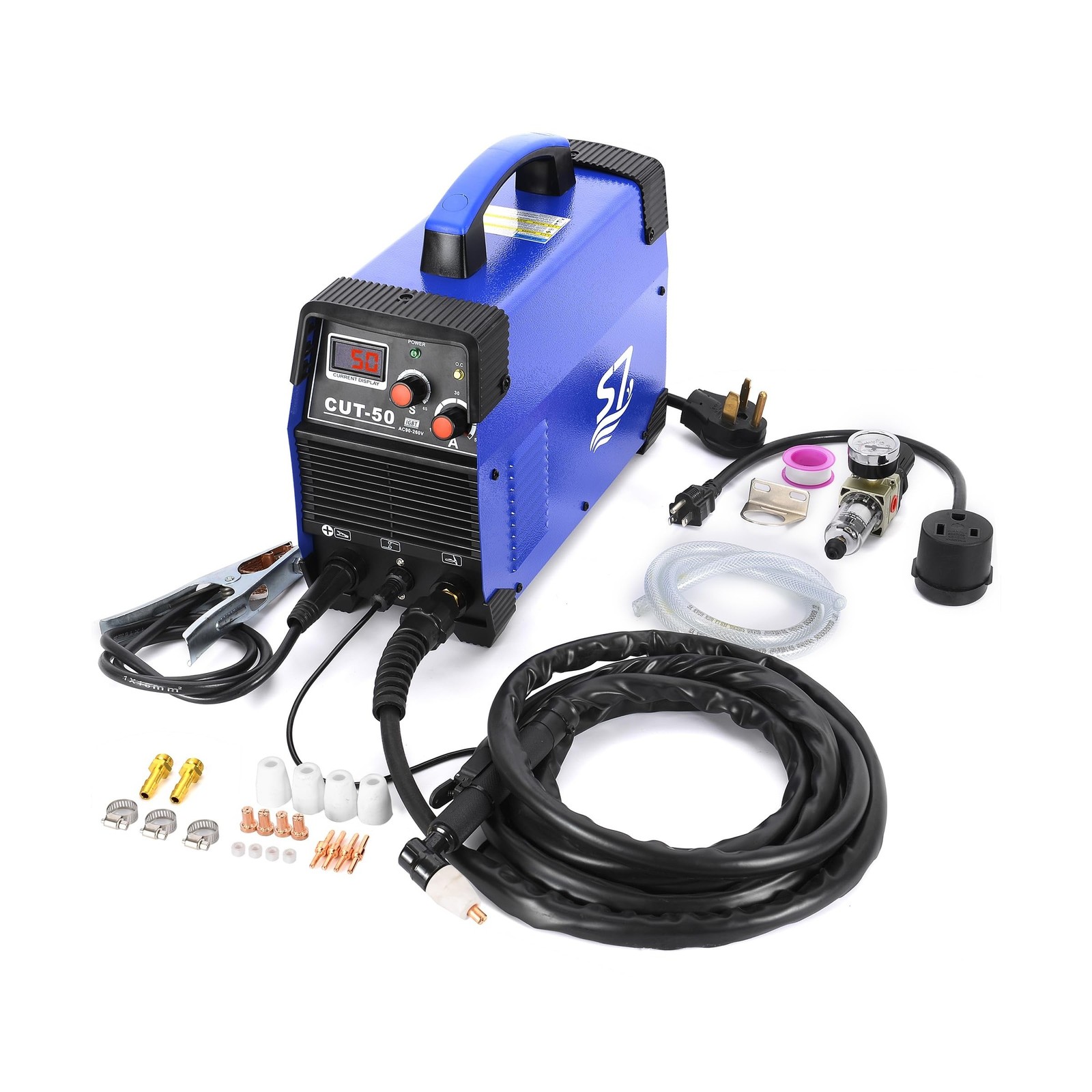 50A Plasma Cutter with LED Display, Dual Voltage 110V/220V, Clean Metal Cutti…