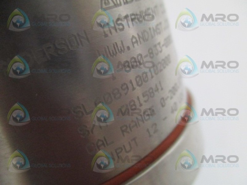 ANDERSON SL6089100102000 LEVEL TRANSMITTER 0-200.0″WC 12-40VDC NSNP
