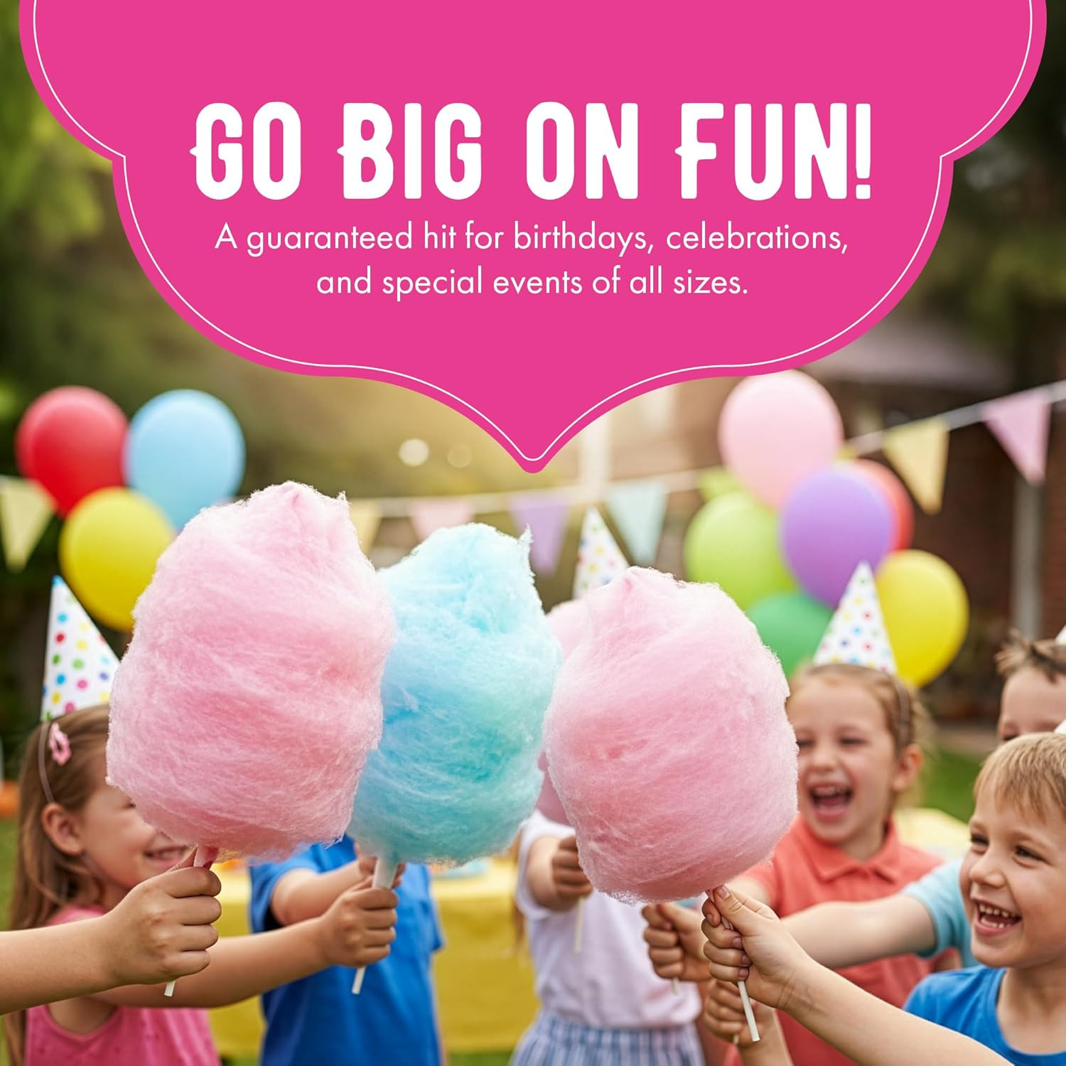 Cotton Candy Floss Sugar 6Lbs 96Oz Jars- 3 Pack Strawberry, Raspberry Blue and G