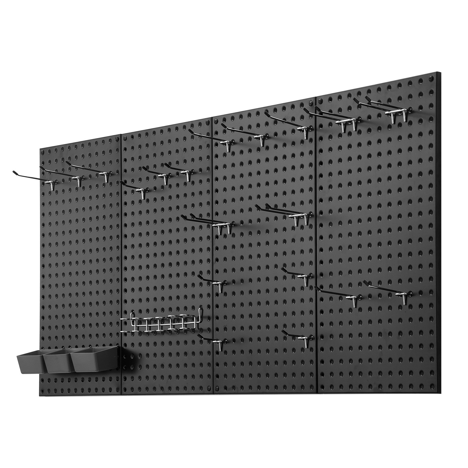 VEVOR Metal Pegboard Panels 4 Pcs 24″ x 12″ Wall Organizer for Garage Tool