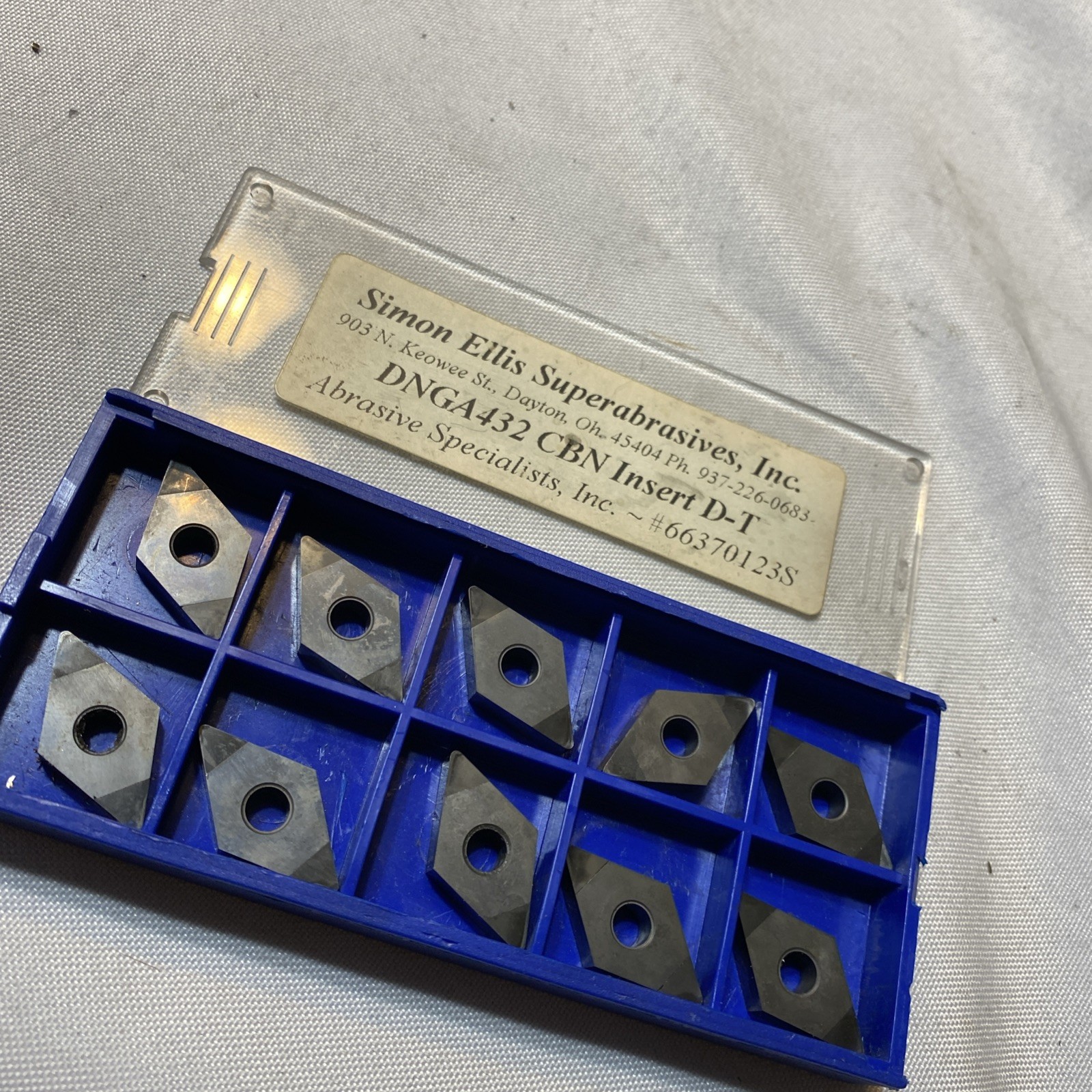Qty.10 Simon Ellis DNGA432 CBN Tipped Insert D-T (A23 & 24)