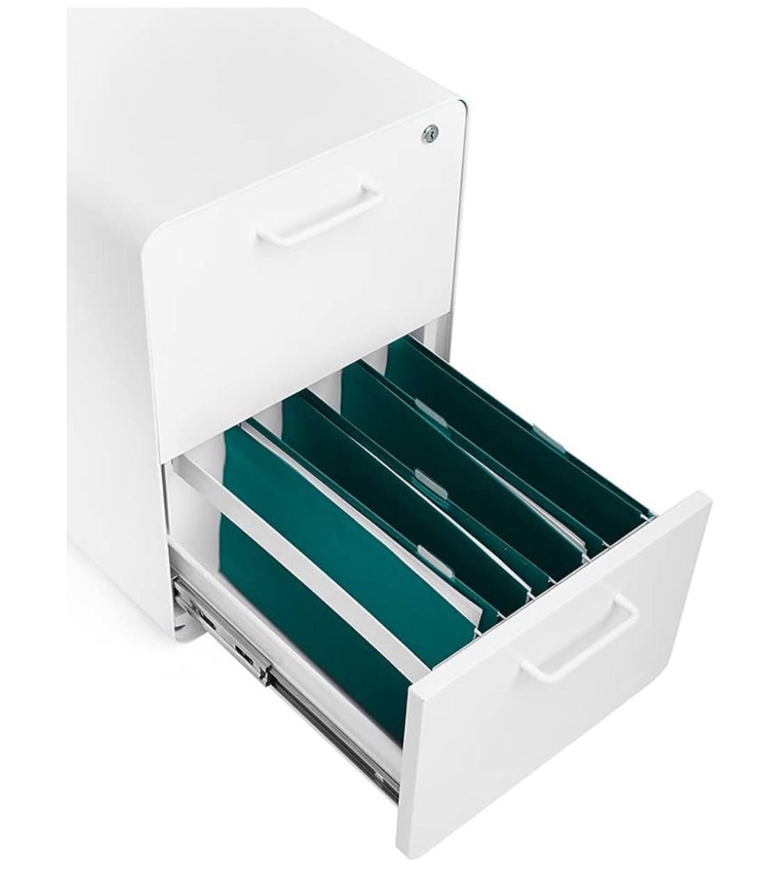 Poppin 2-Drawer Vertical File Cabinet ( Lockable, 24″H x 15.75)