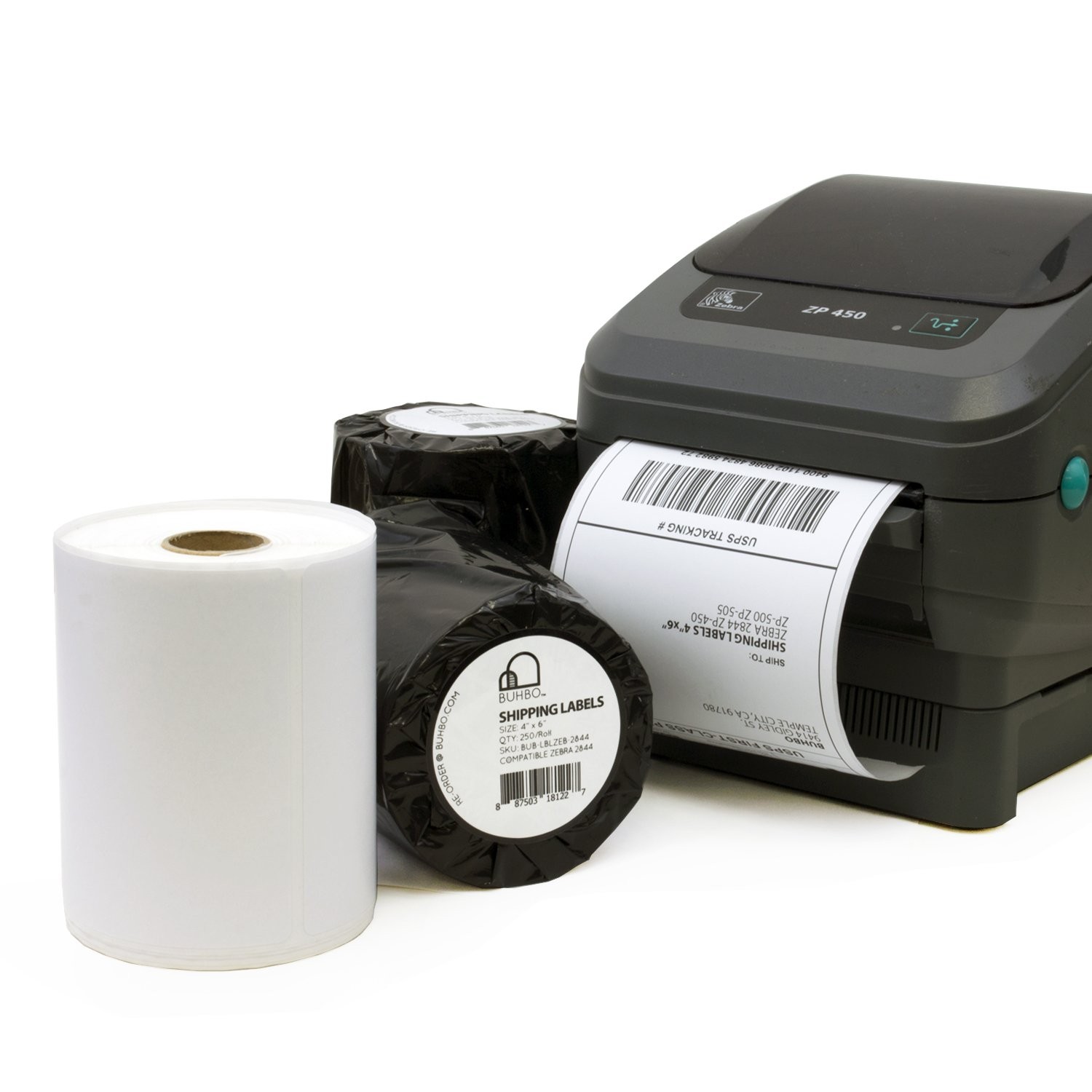 “Buhbo 4″”x6″” Direct Thermal Shipping Labels for Zebra 250 Labels/Roll”
