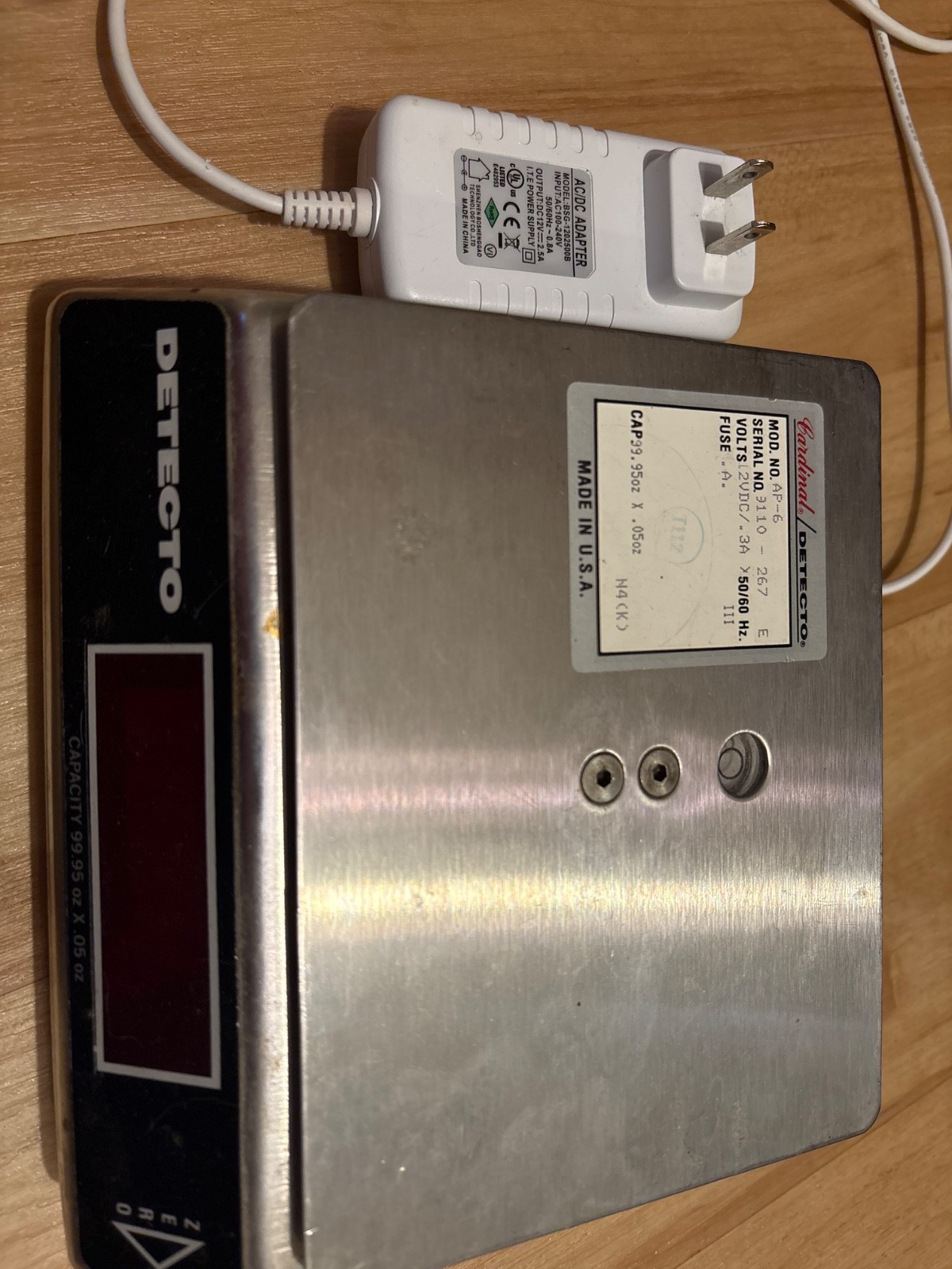 Cardinal Detecto AP-6 Digital Portion Control Scale 99.95oz X .05oz