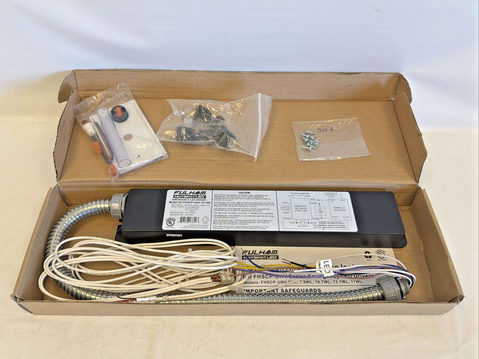 Fulham Hot Spot LED FHSCP-UNV-10.7WL Emergency LED Driver 100-277VAC 50/60Hz NEW