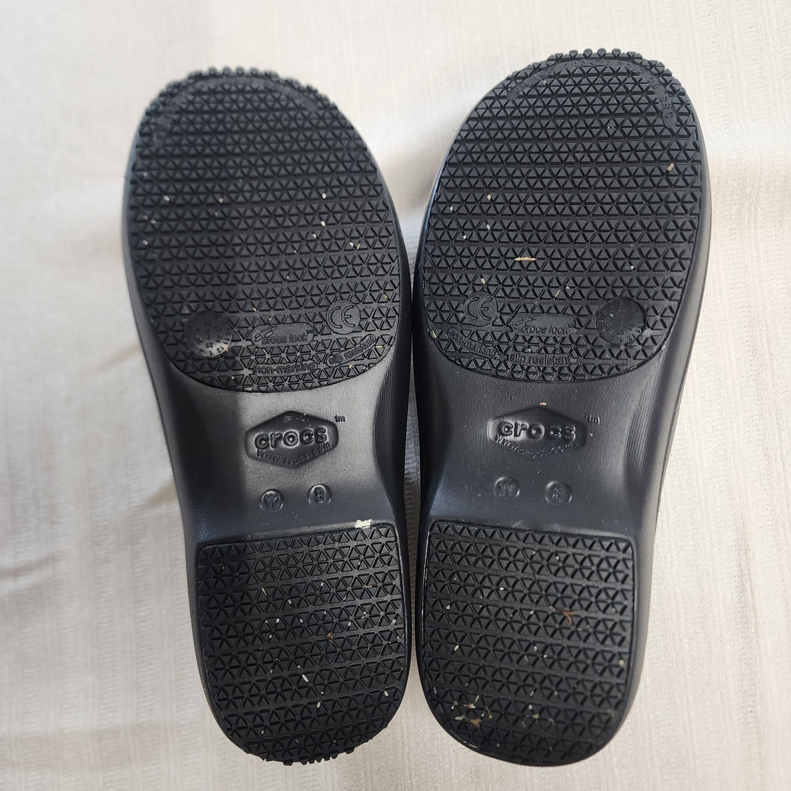 Crocs On The Clock Slip Resistant Work Clogs Black Size 8 Women’s