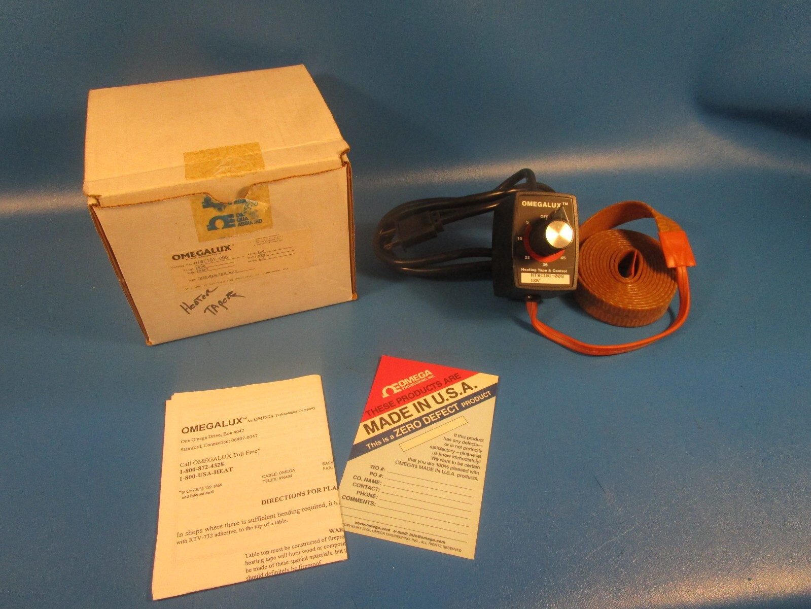 USED OMEGA LUX HTWC101-008, Heat Tape W/ Percentage Ctrl, 576w, 120v, Range 250C