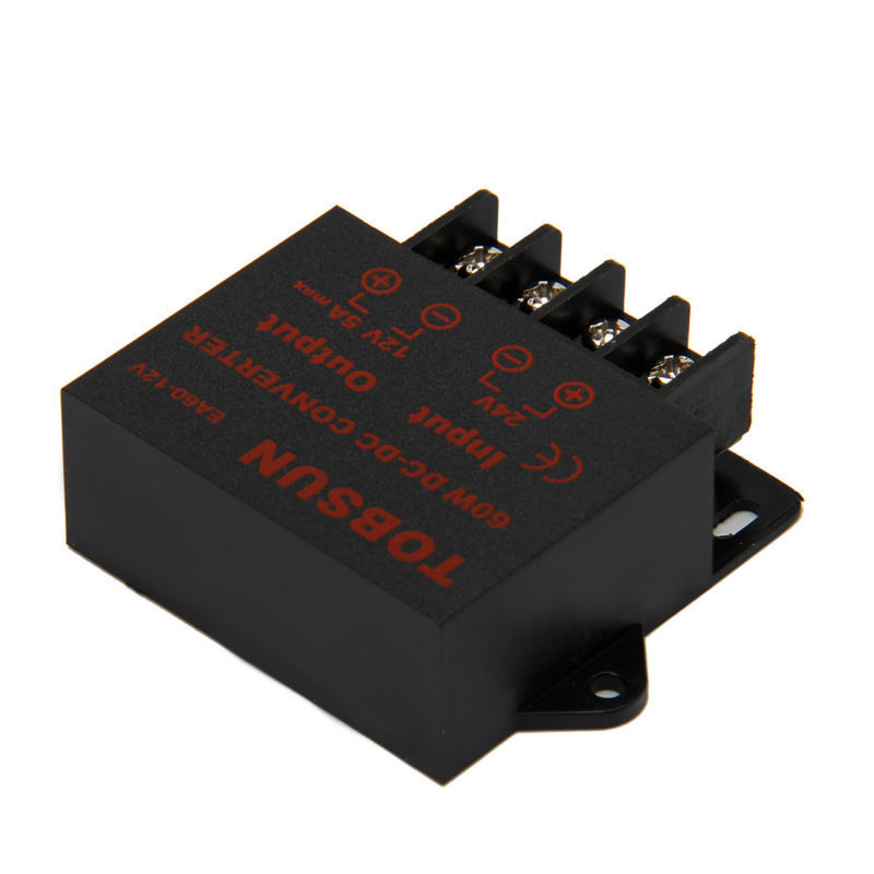 Power Converter DC 24V to DC 12V 5A 60W Voltage Regulator Step Down Buck Reducer