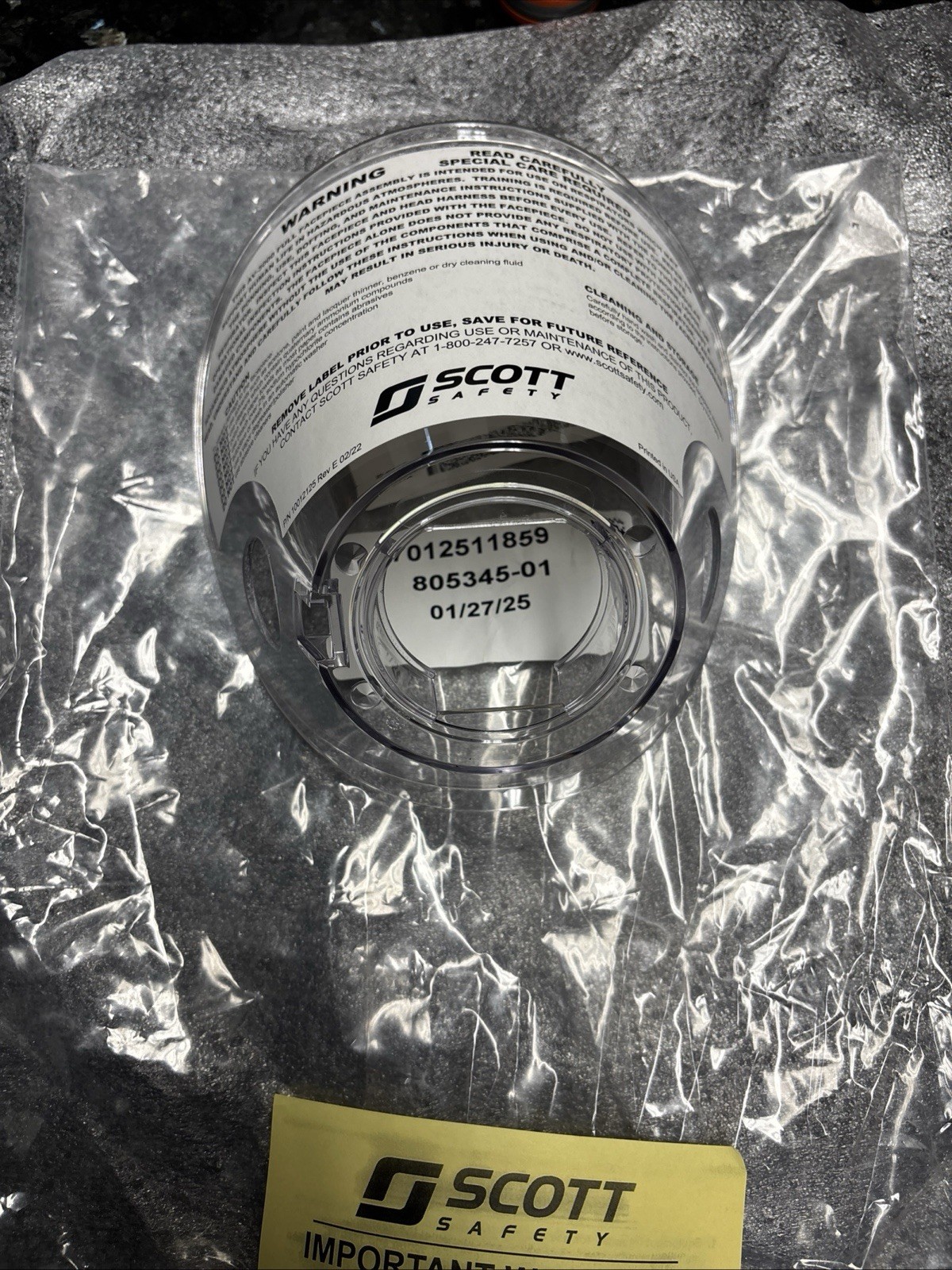 Scott AV3000 Replacement Facepiece Lens P/N 805345-01