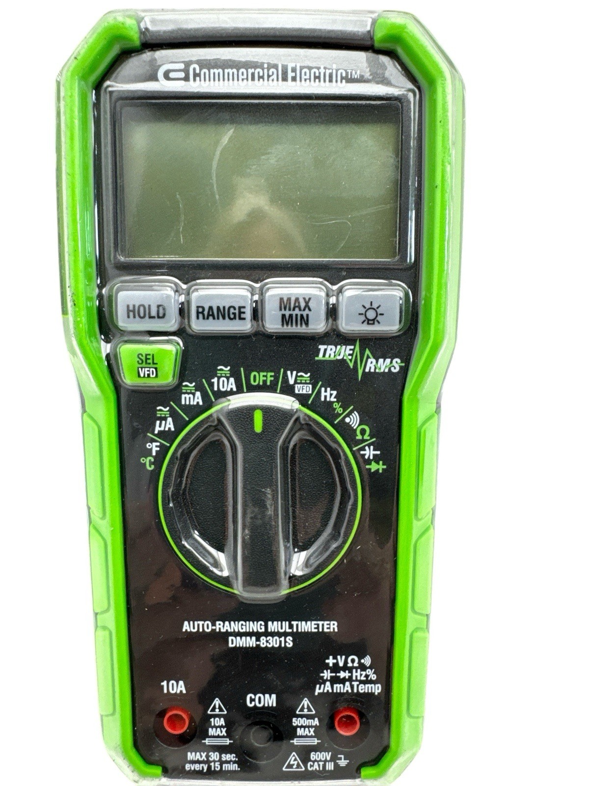 Digital Multimeter 600-Volt True RMS Auto-Ranging with Temperature DMM-8301S NEW