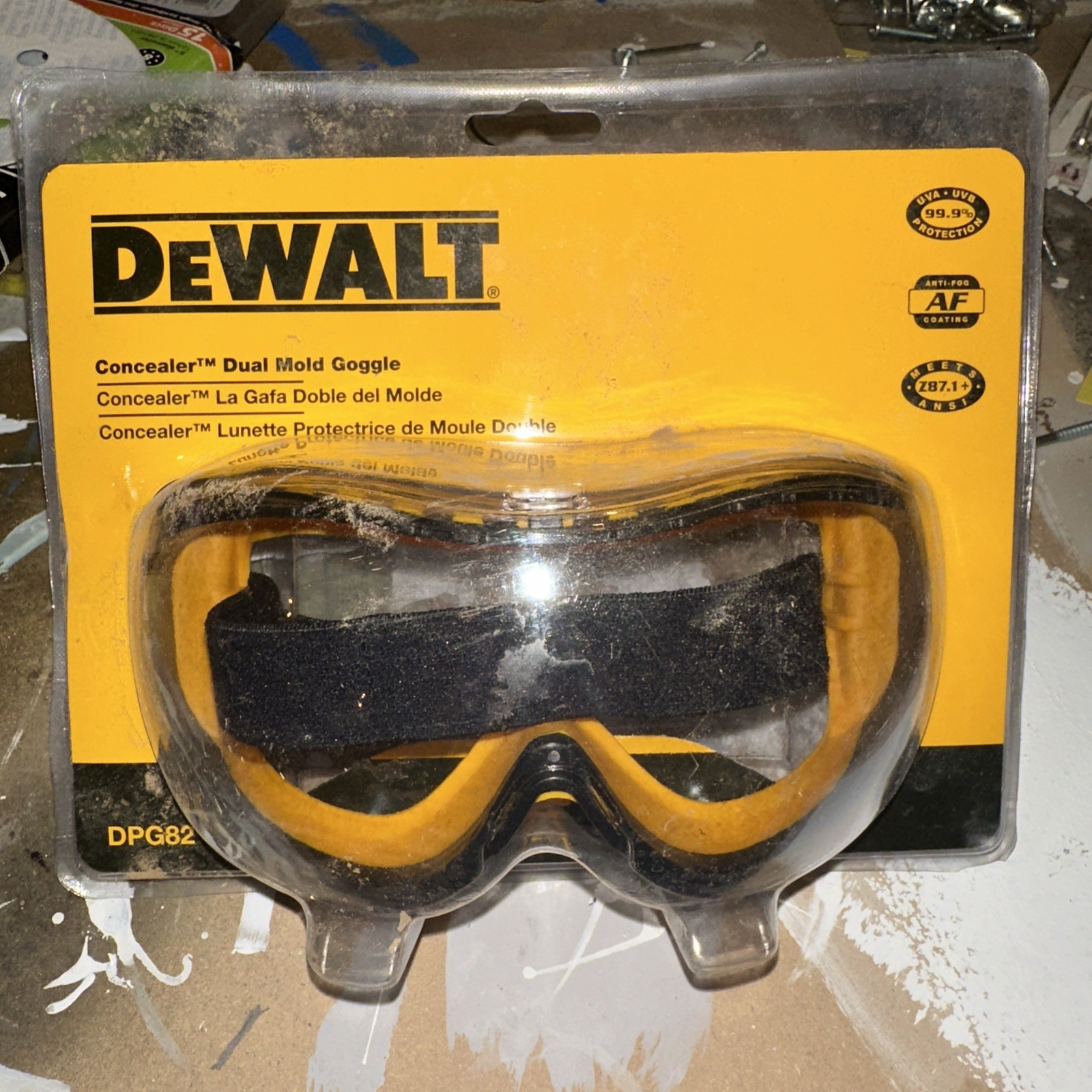 DEWALT DPG82 Concealer Safety Goggles with Clear Anti-Fog Lens