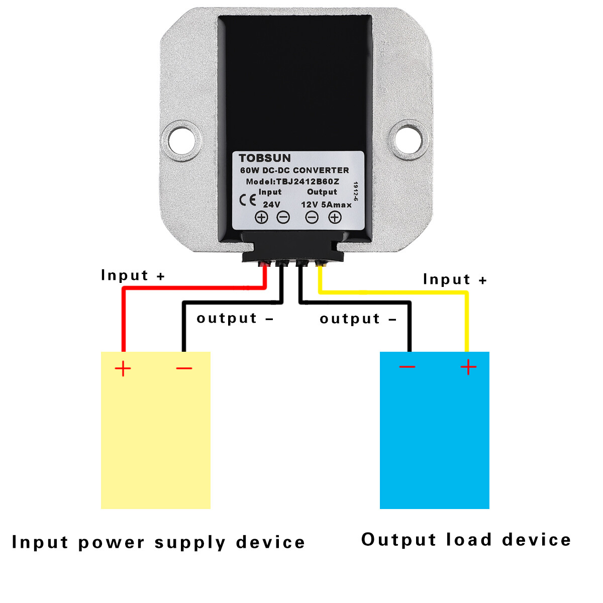 24V to 12V 5A 60W Converter DC-DC Voltage Reducer Step Down Regulator Waterproof