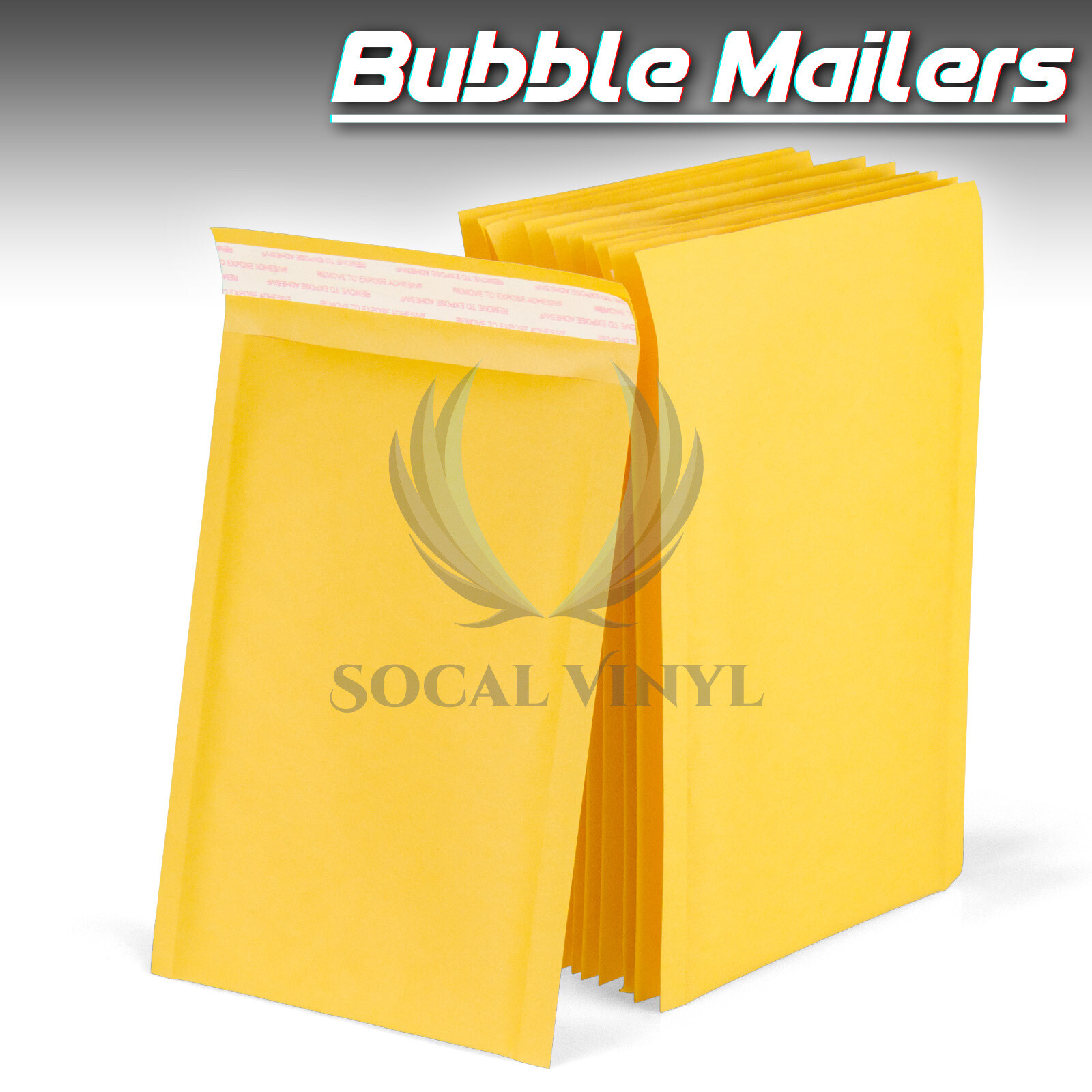 #5 10.5″x14″ (27cm x 36cm) Yellow Kraft Bubble Mailer Shipping Envelope Bag