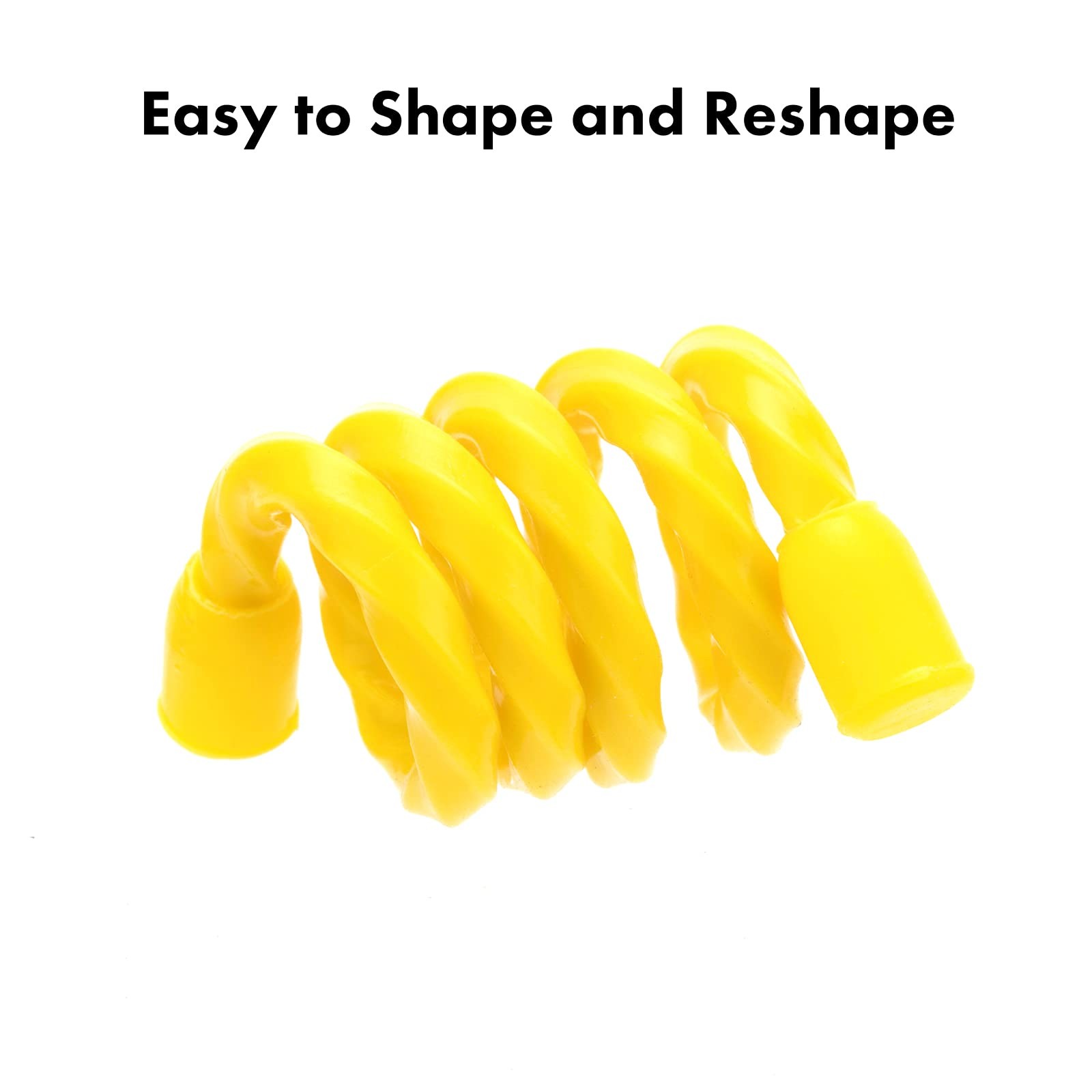 Gesipor 10 PCS 18-Inch Silicone Cable Ties – Reusable Twist Ties Bendable Steel-