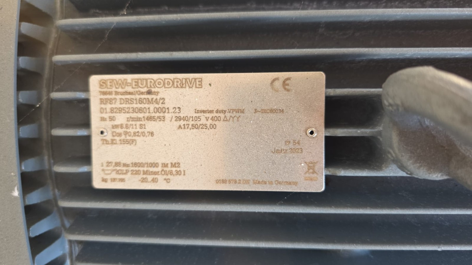 SEW-EURODRIVE RF87 DRS160M4/2 (ENGINE) – 6 months warranty
