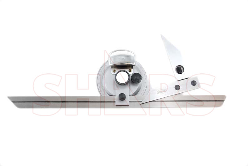 360 UNIVERSAL BEVEL DIAL PROTRACTOR 6″ 12″ BLADES SATIN #