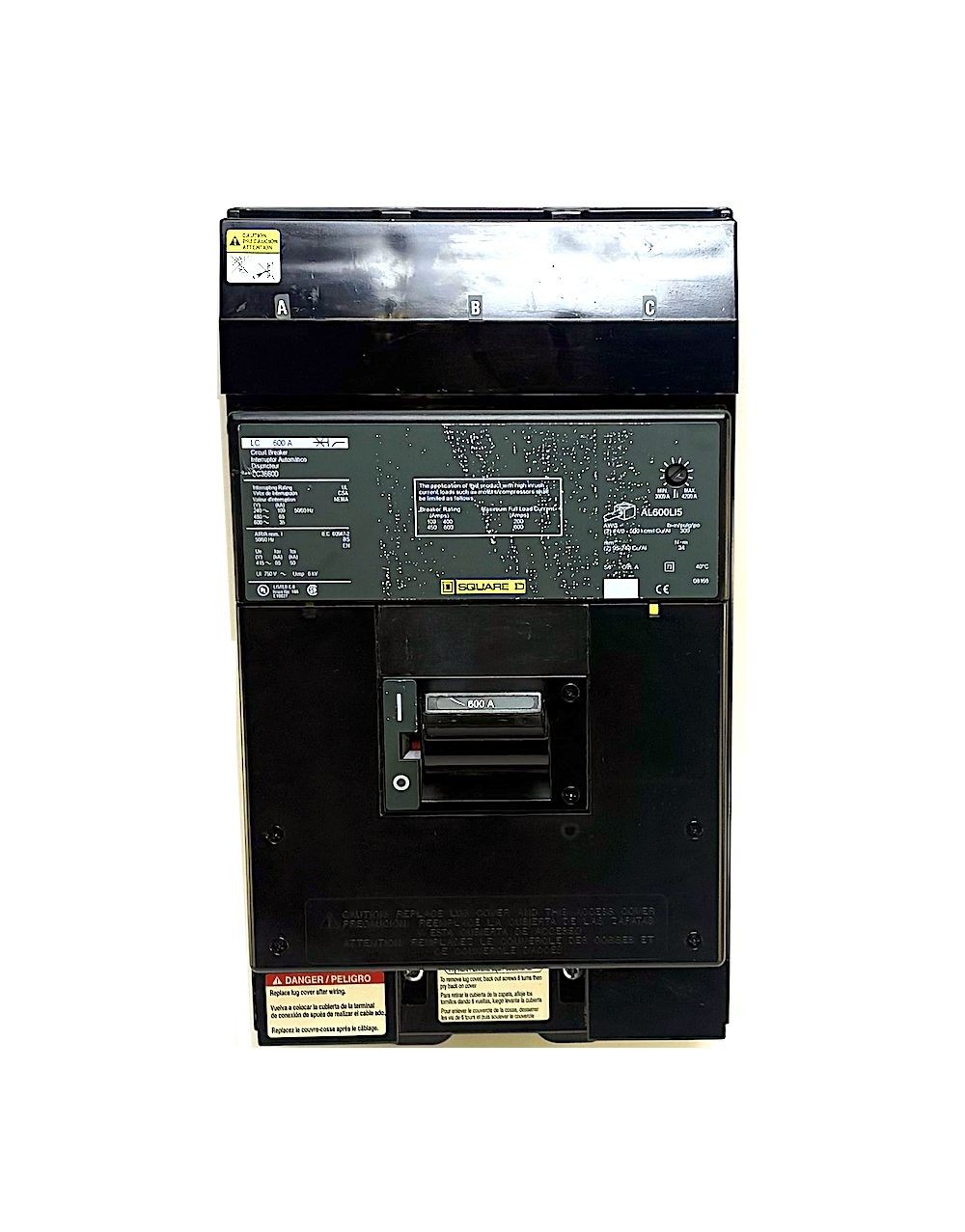 Square D LC36600 3 Pole 600 Amp 600 Vac I-Line Circuit Breaker