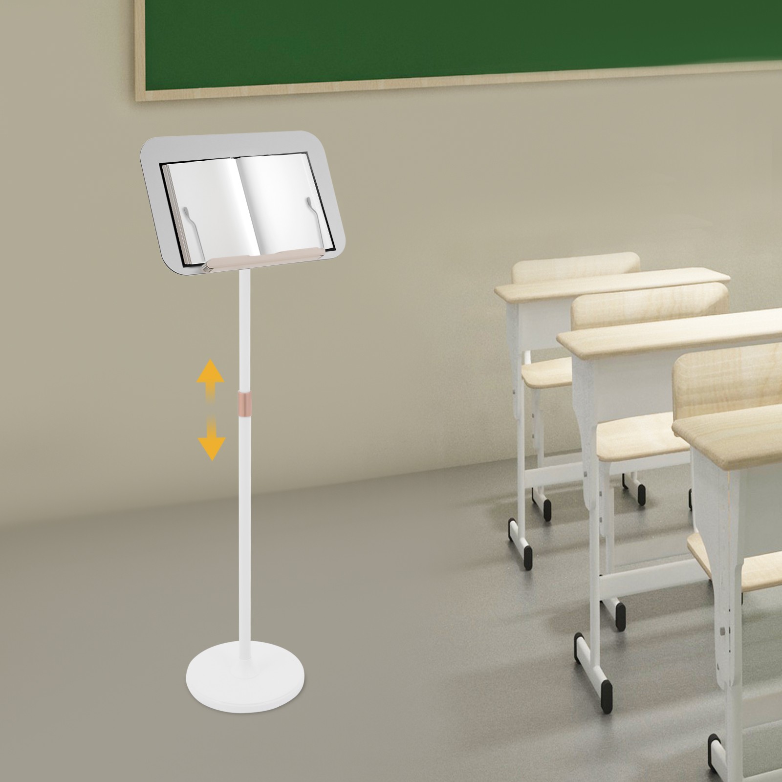 Floor Lectern Podium Stand for Speech Presentation Adjustable Height for Laptop