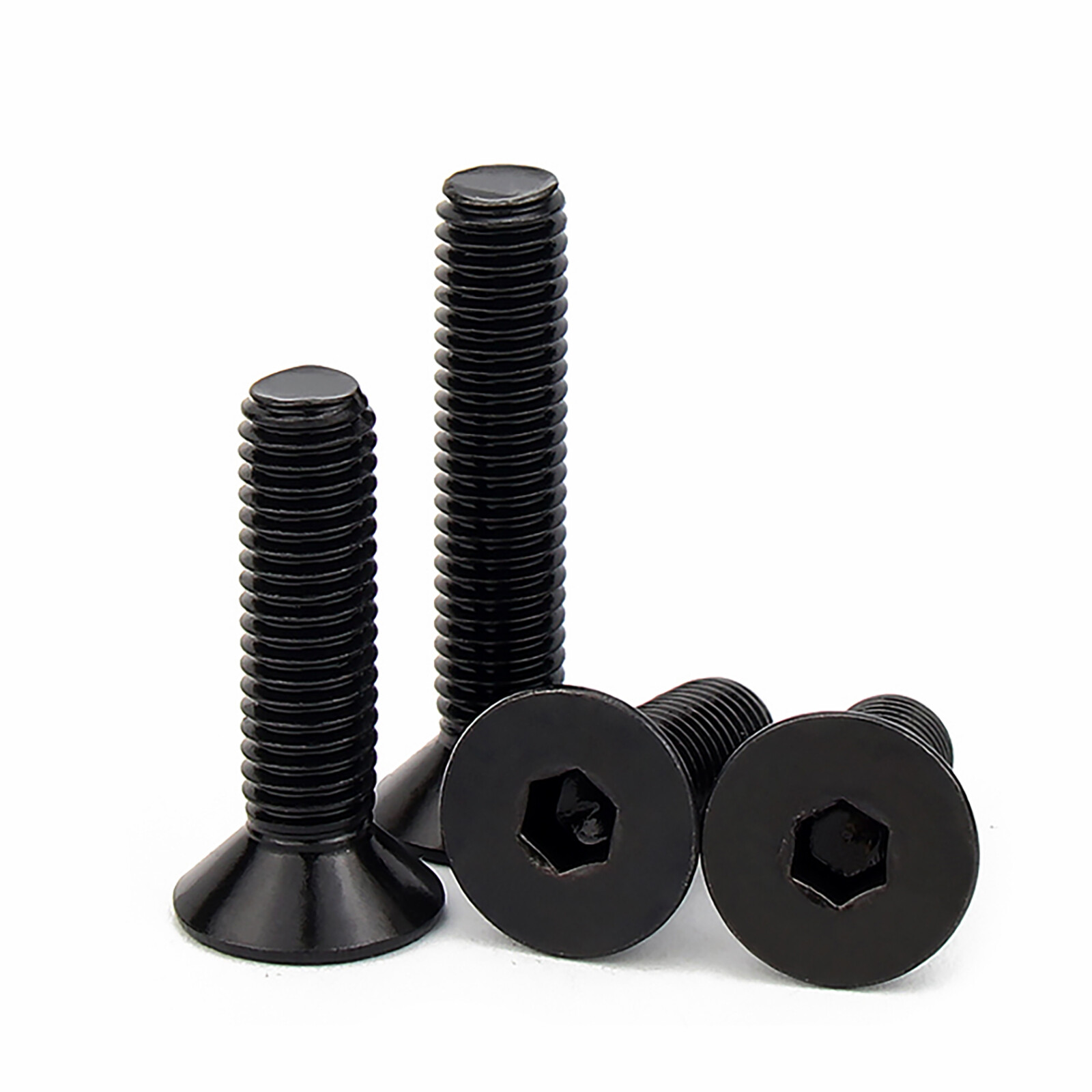 M3 M4 M5 SOCKET COUNTERSUNK SCREWS CSK HEX ALLEN KEY BOLTS BLACK STAINLESS STEEL