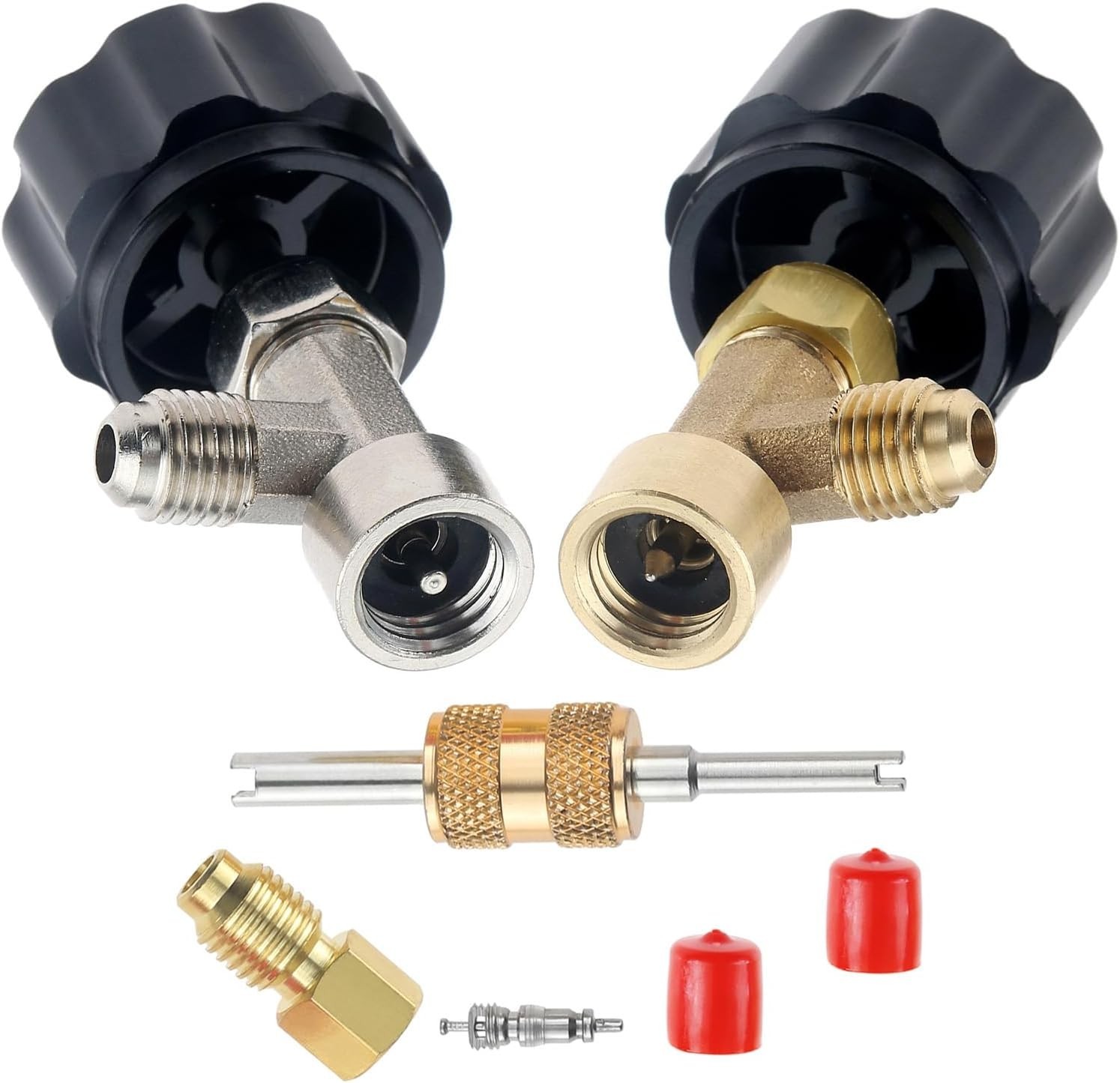 R134A Can Tap Valve – Self-Sealing & Puncture Style w/ Tank Adapter for A/C
