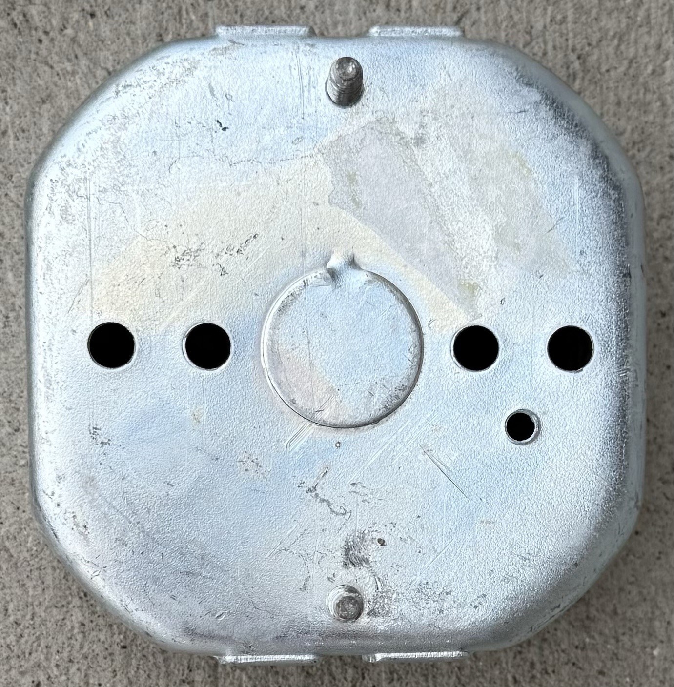 RACO 146 Octagon Electrical Box, 15.5 Cu In, 54141-L, 2 Gangs, Galvanized 4 Inch