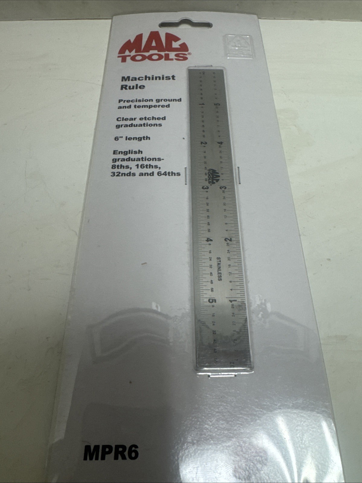 MAG TOOLS 6″ Stainless Steel Machinist Ruler Precision Measuring Tool MPR6 New