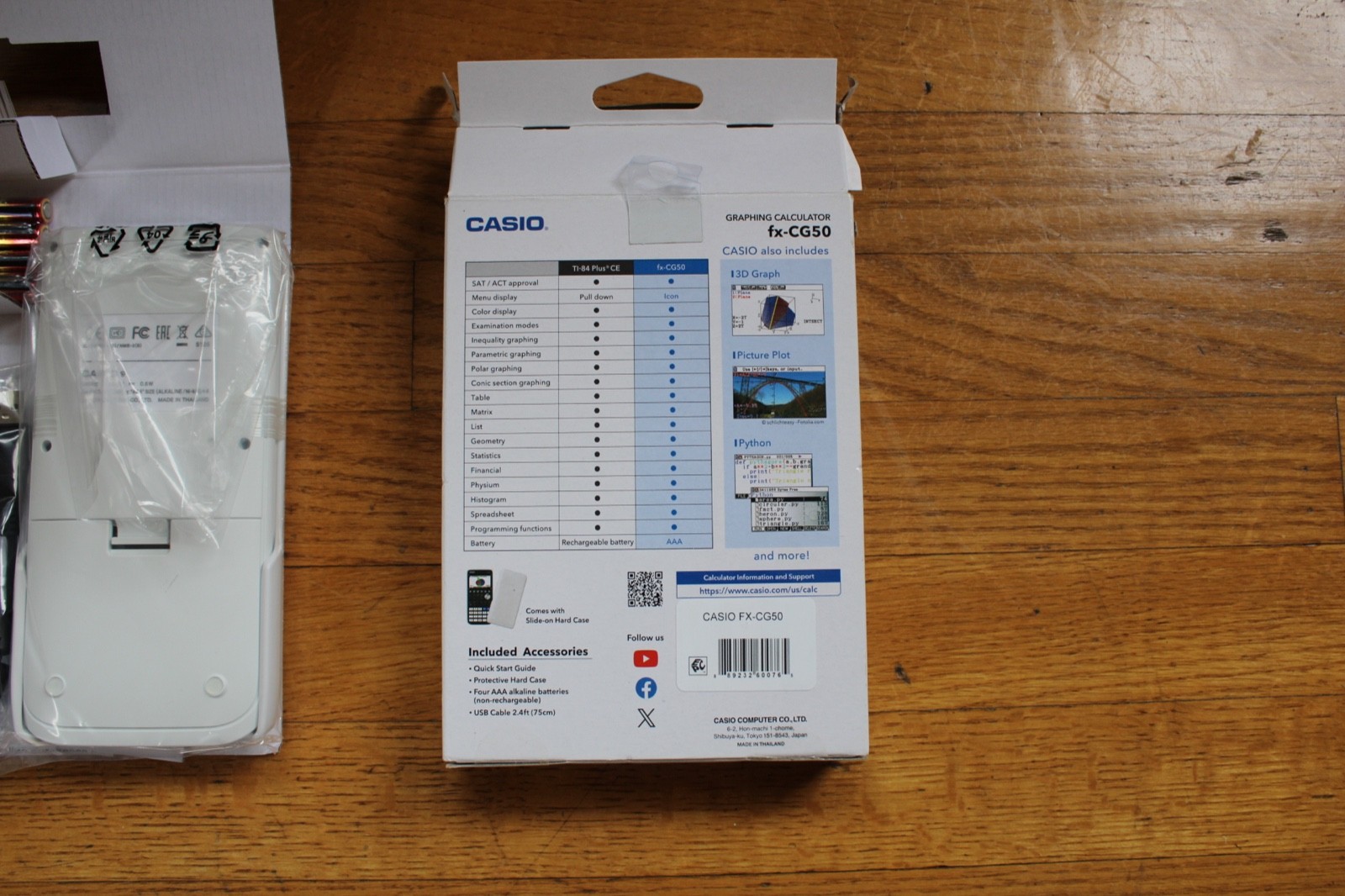 CASIO FX-CG50 Graphing Calculator New Open Box