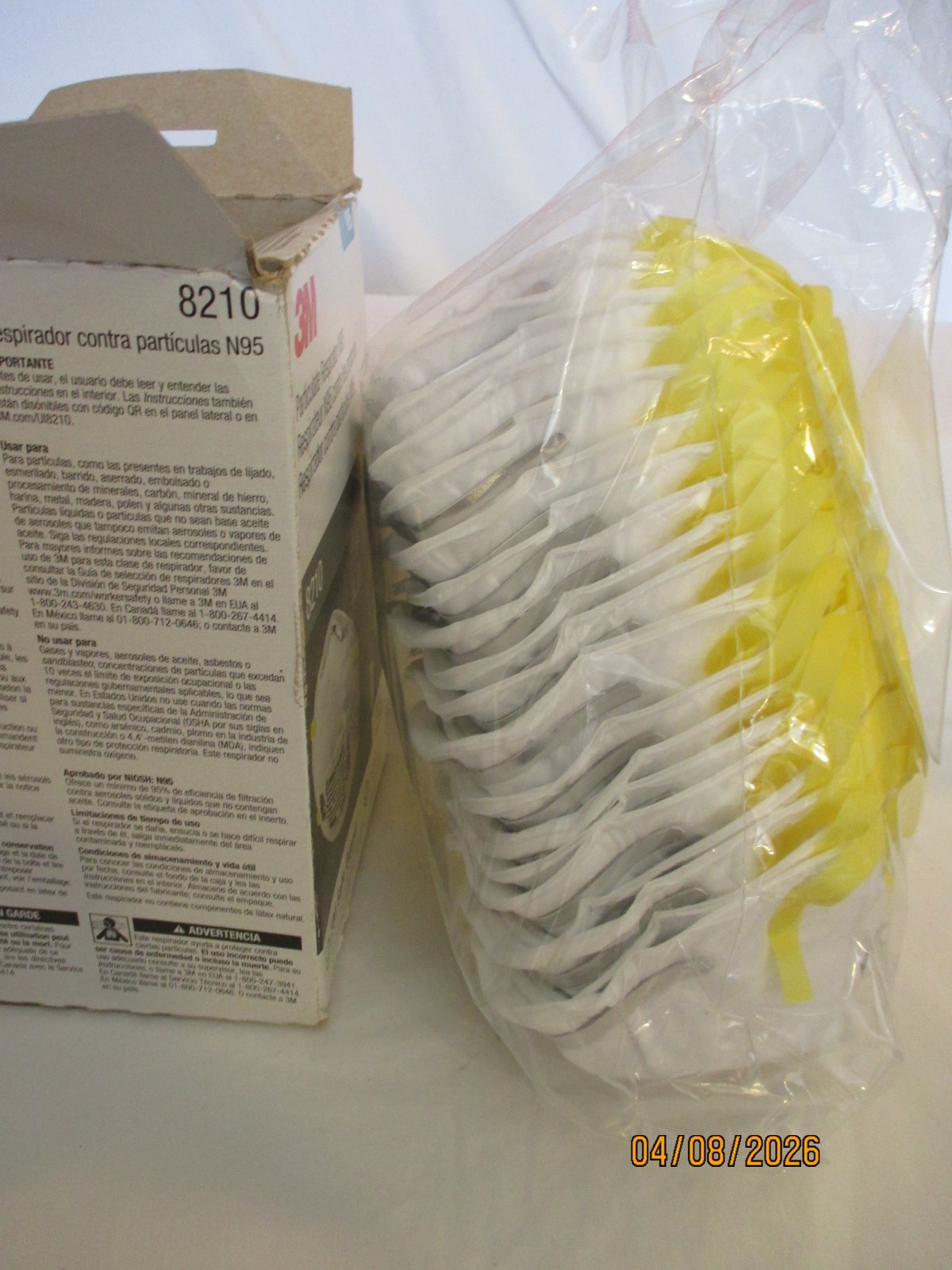 3M Particulate Respirator N95 8210 Box of 20