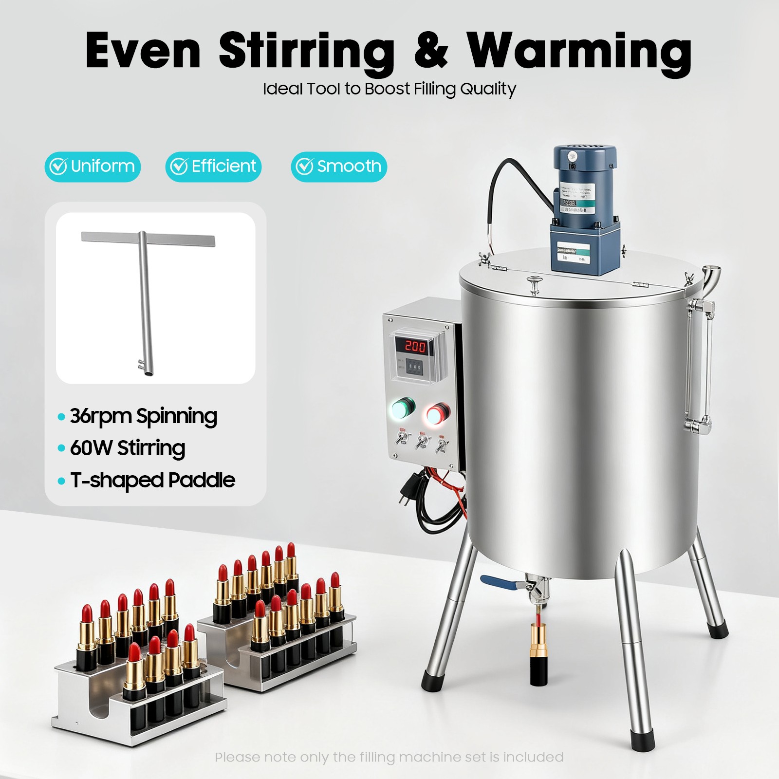 Liquid Filling Machine Bottle Filler Heating Mixing Filling Machine 30L/8gal