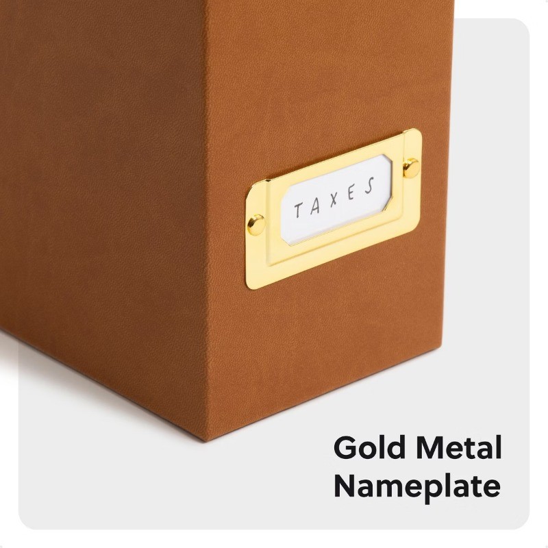 Flip Top File and Storage Box PU Leather