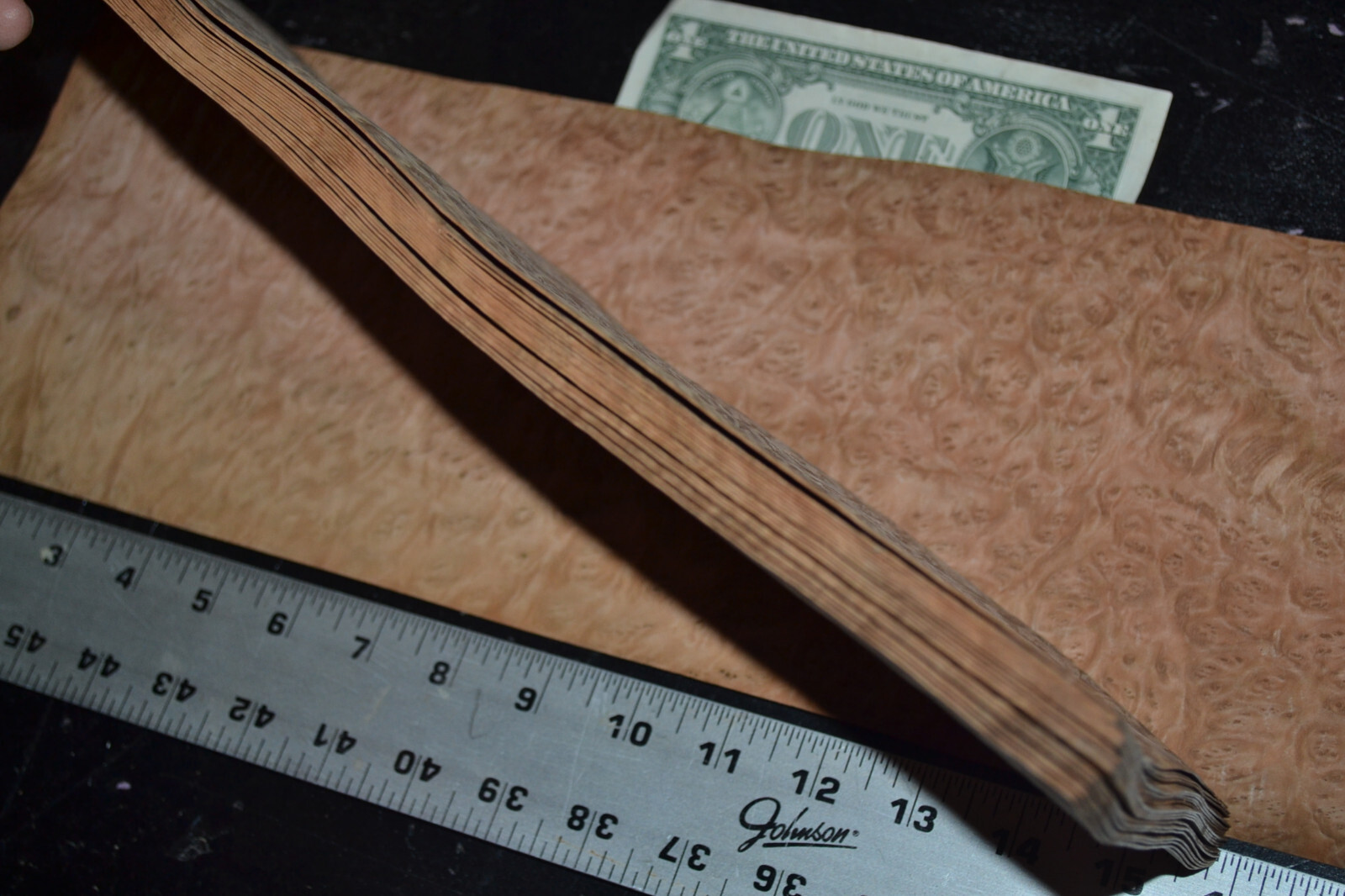 Eucalyptus Burl Raw Wood Veneer Sheet 6 x 20 inches 1/42nd 7369-3