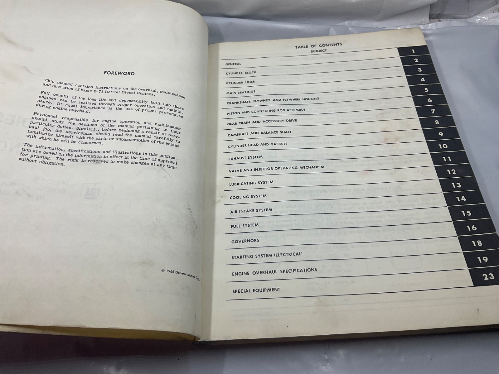Detroit Diesel 2-71 Engine Maintenance Overhaul Manual 1969 6SE-109