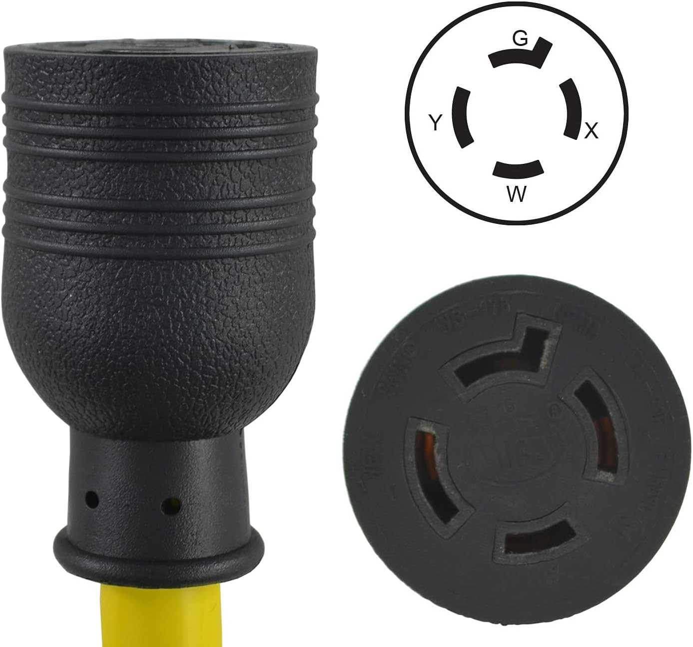 Conntek 20592 Extra-Heavy Duty L14-20 Generator Cord Yellow 50 – Feet