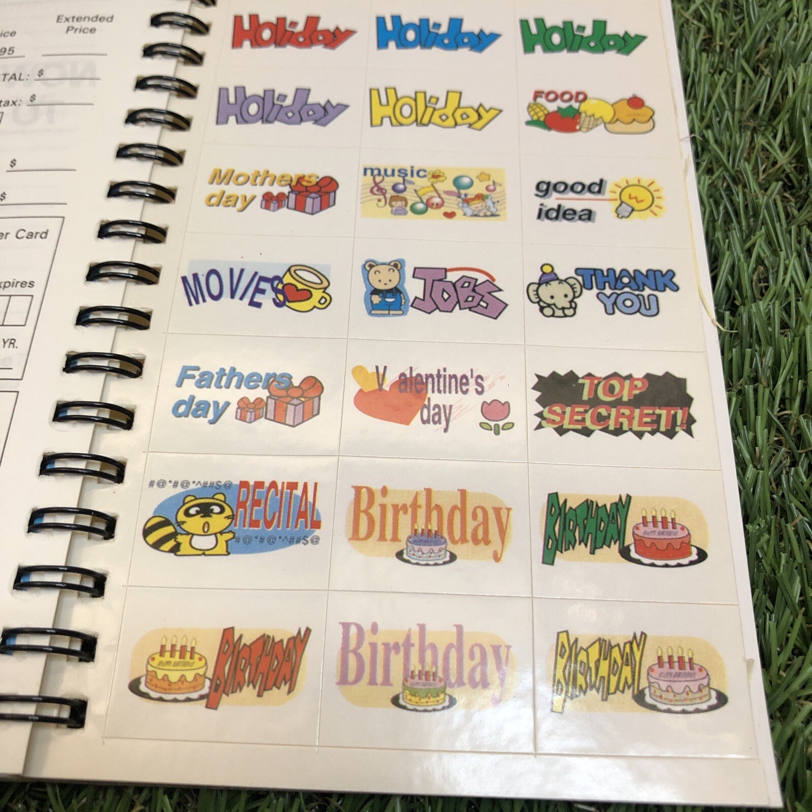 Vintage 1995-97 Michael Stevens 12 Months Spiral Mini Planner 6”x4”clean