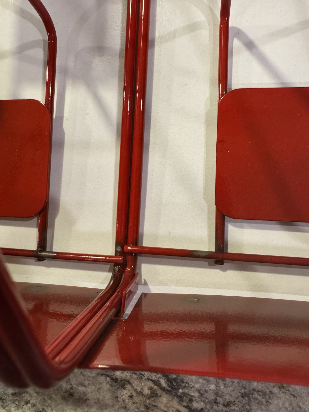 2 Slim Jim Metal Countertop Display Racks 3-Slot Red Snack Holders