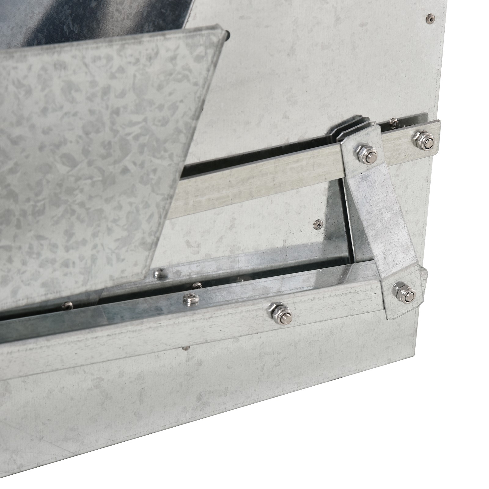 Automatic Chicken Feeder Galvanized Steel Poultry Feeders, 25 Lbs of Feeds
