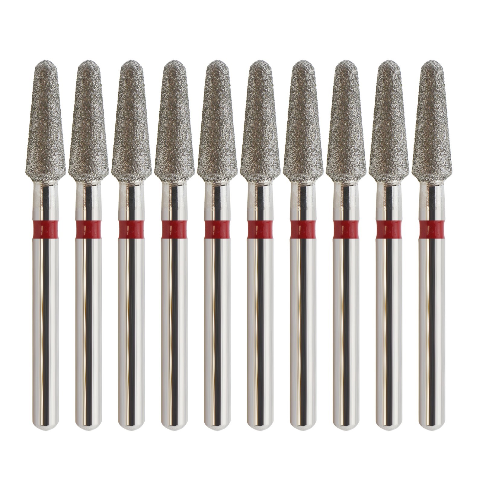 10pcs/pk Dental Diamond Round End Taper Burs 856/024F Fine Grit FG Friction Grip