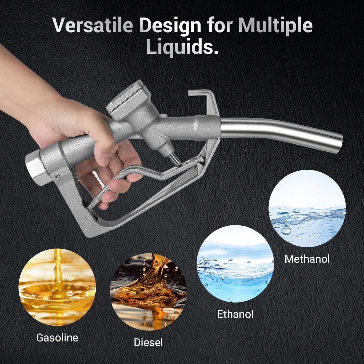 3/4 in NPT Manual Fuel Nozzle with Hook 15/16″ Spout Auto Shut Off Diesel Nozzle