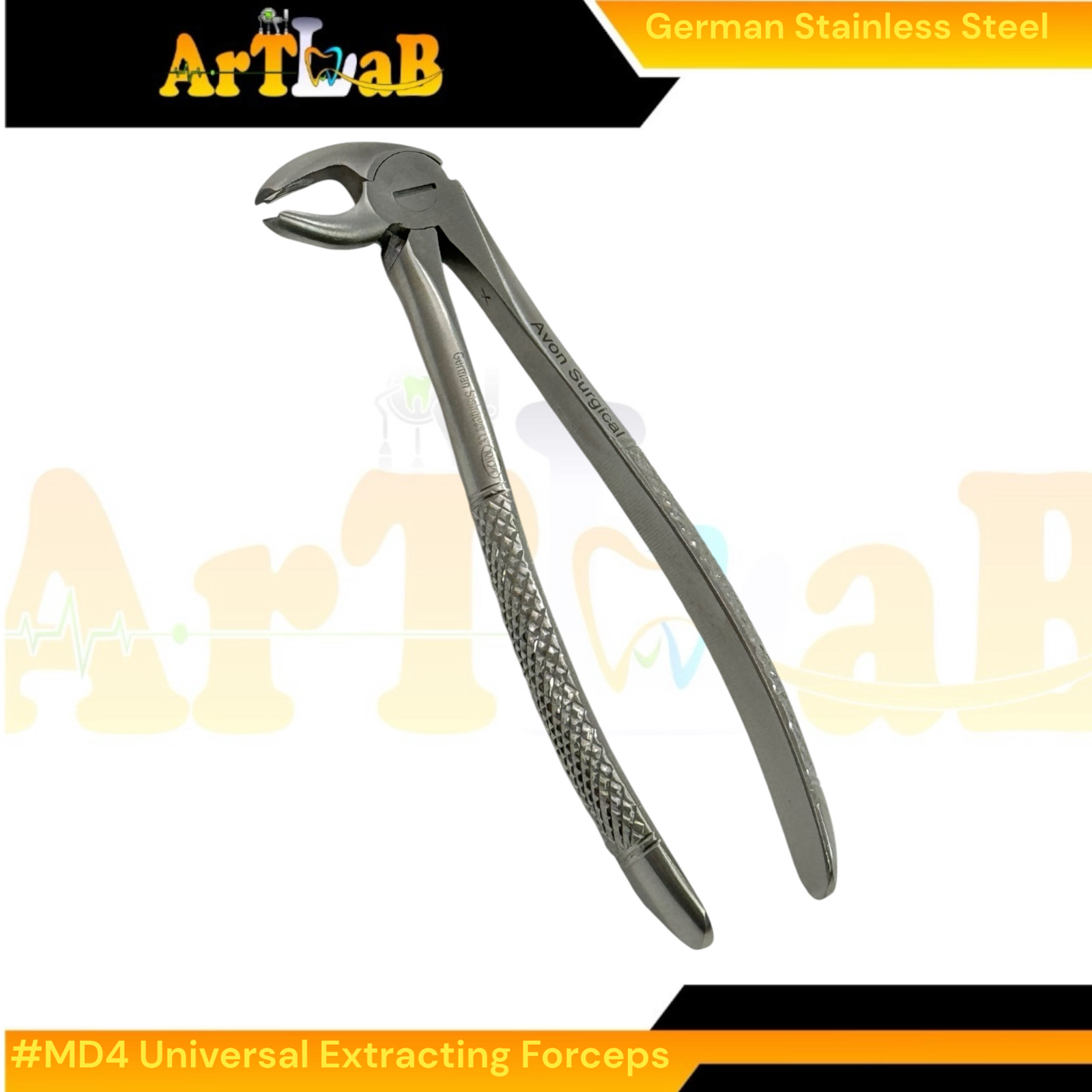 Universal Tooth Extraction Pliers MD4 for Lower Molars – German Stainless Steel