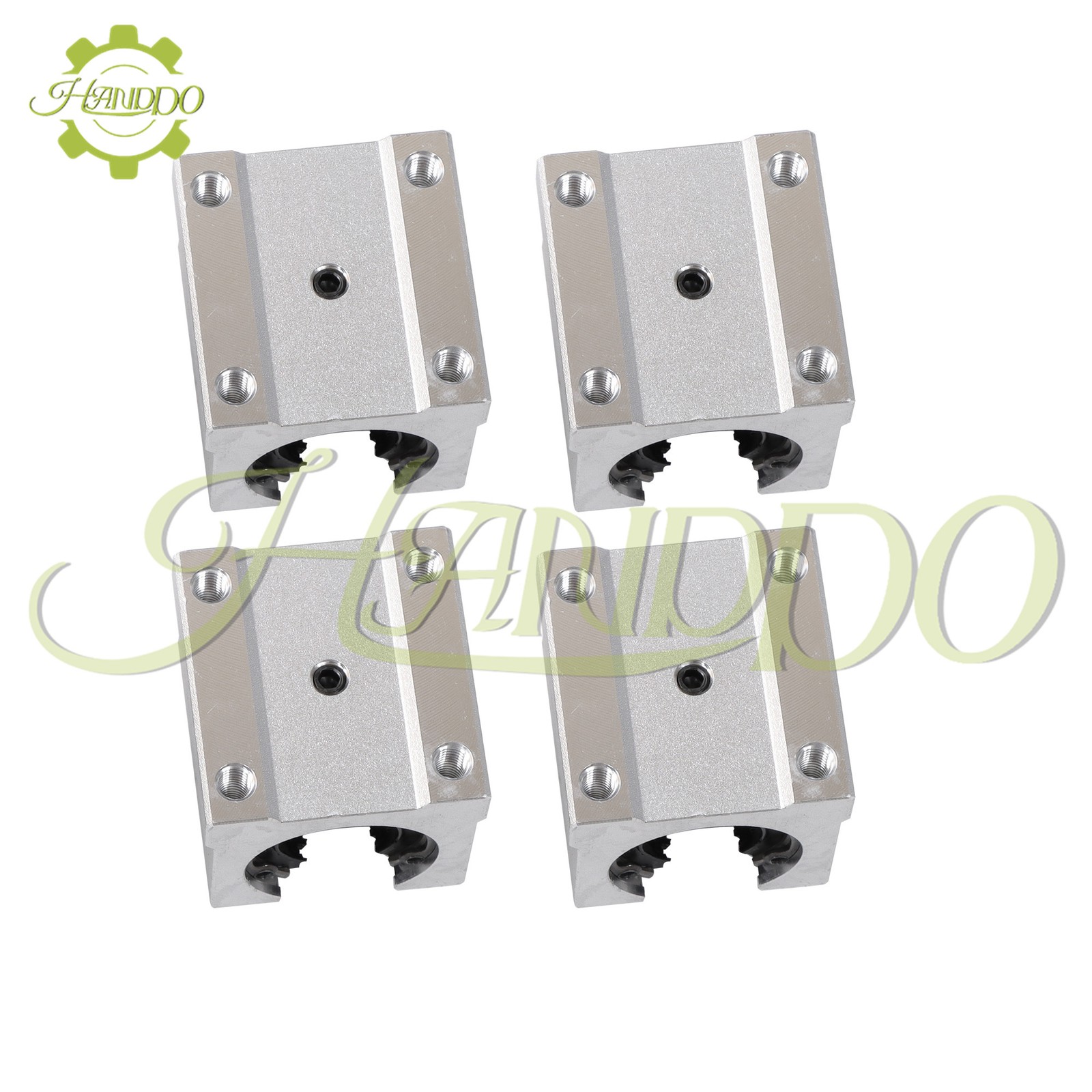 Linear Rails 2Pcs SBR20-2200mm & 4× SBR20UU Bearing Blocks & 4×20mm Fixing Rings