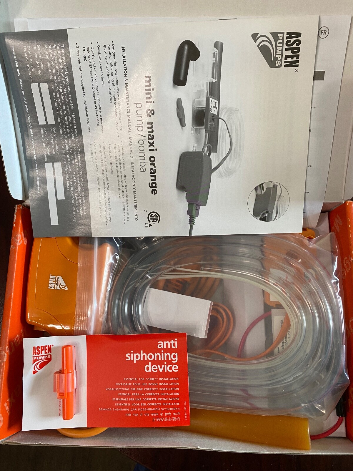 83919 Aspen Maxi Orange Univ Condensate Pump