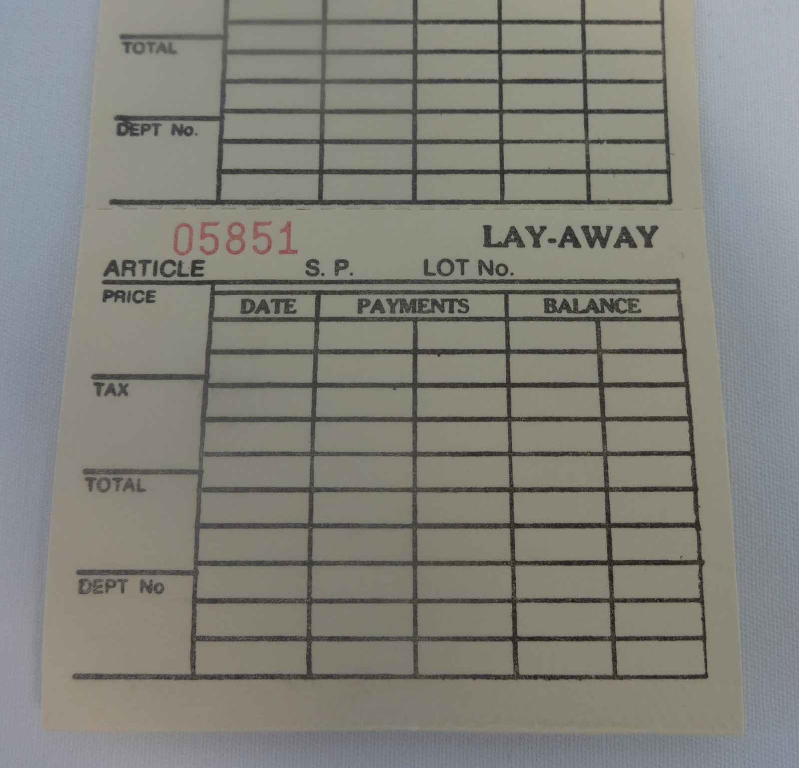 Qty. 100 Off-White Layaway Tags Merchandise Price Tags