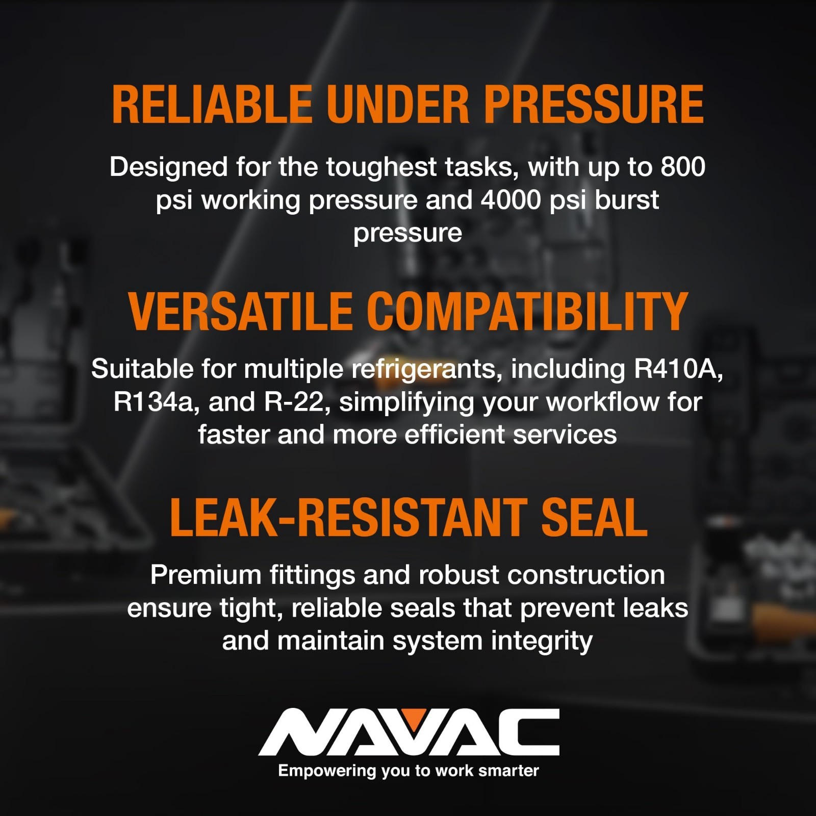 HVAC Charging Hoses 1/4″ with Ball Valve | 5ft Refrigerant Hose Kit for R410A, R