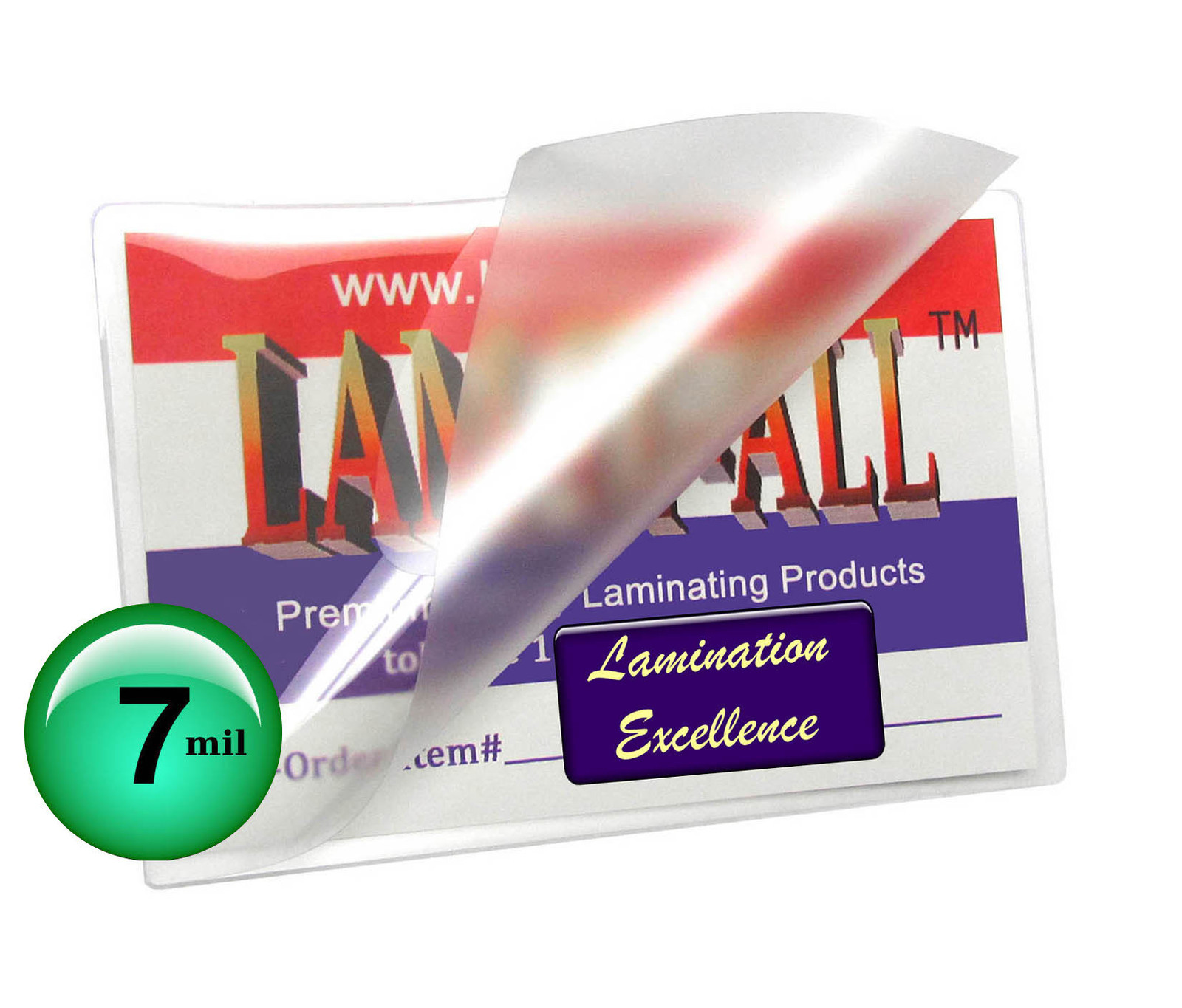 LAM-IT-ALL 7 Mil File Card Hot Laminating Pouches 3-1/2 x 5-1/2 [100/pack] Clear