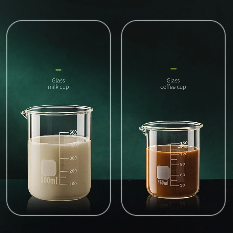 1pc High Borosilicate Glass Measuring Cup: 50–1000ml Clear Scale Beaker – NEW
